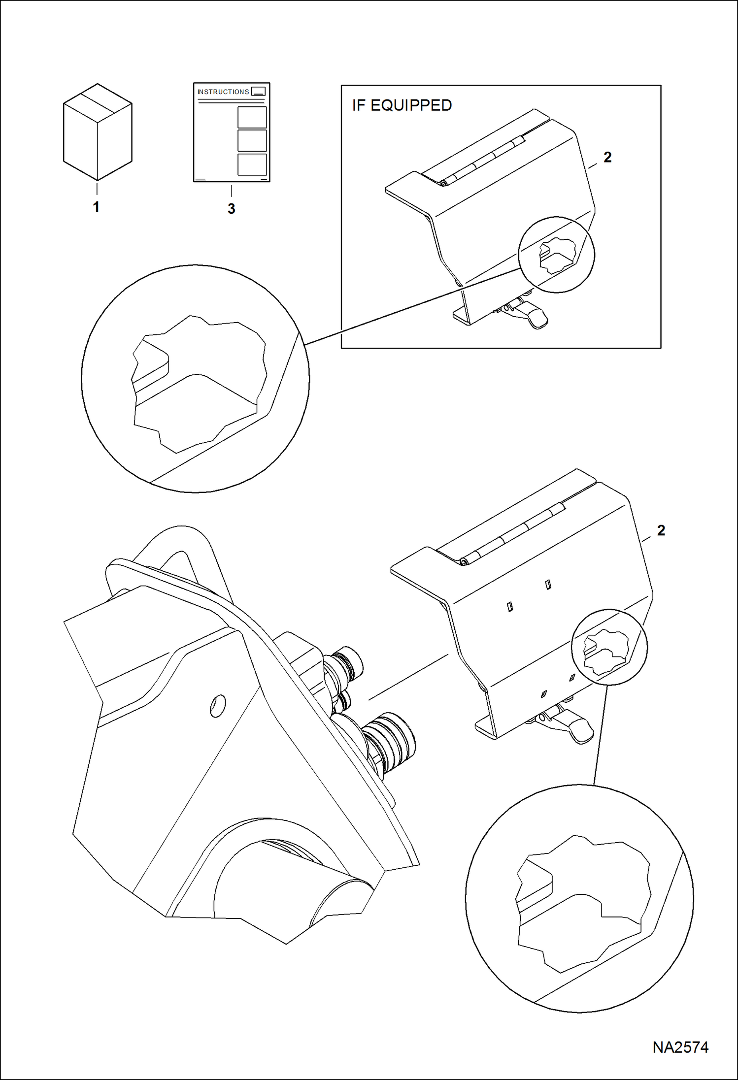 Схема запчастей Bobcat FORESTRY CUTTER - FORESTRY CUTTER (Coupler Guard Kit) (M-Series) Loader