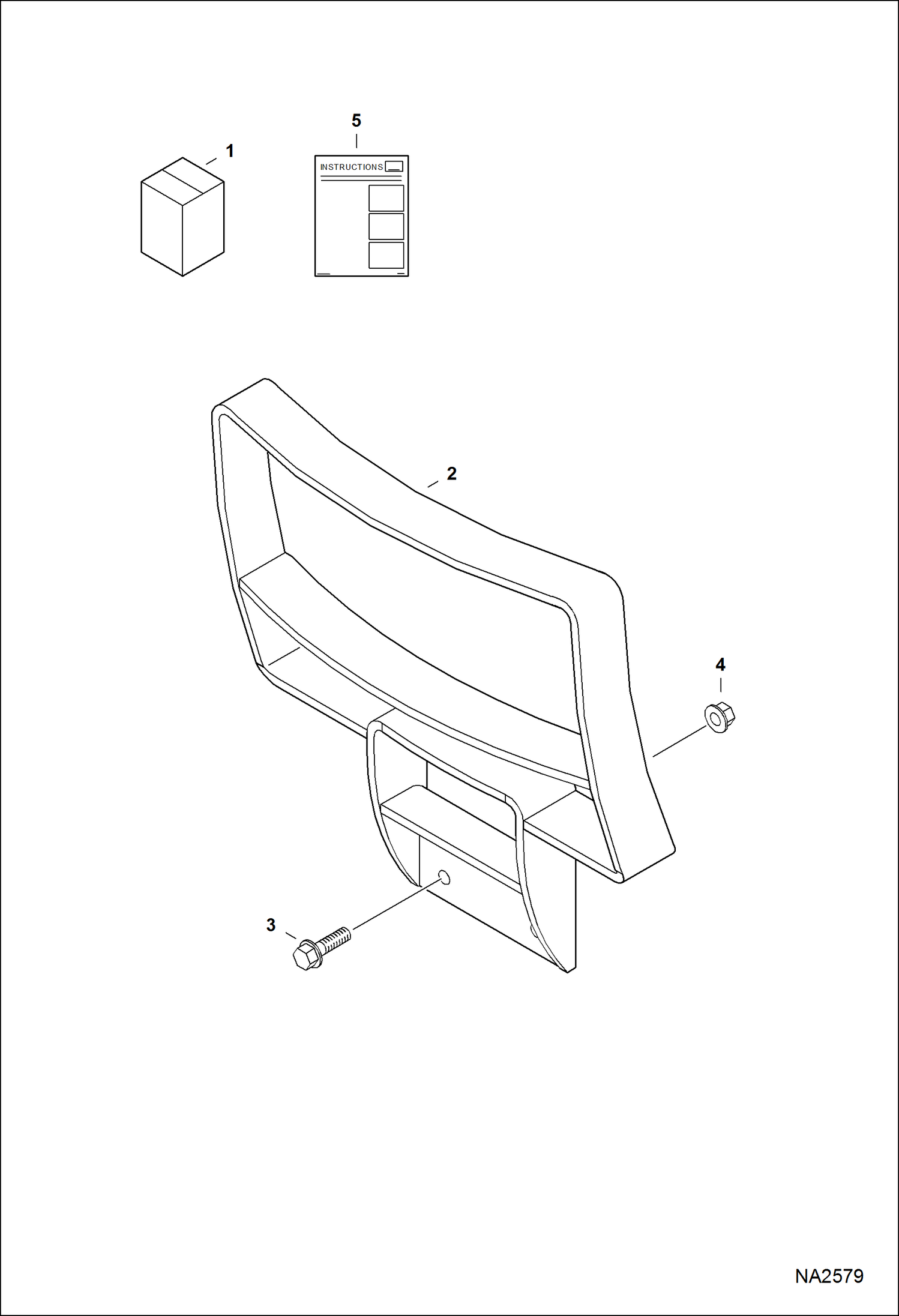 Схема запчастей Bobcat CT120 - GRILL GUARD KIT ACCESSORIES & OPTIONS