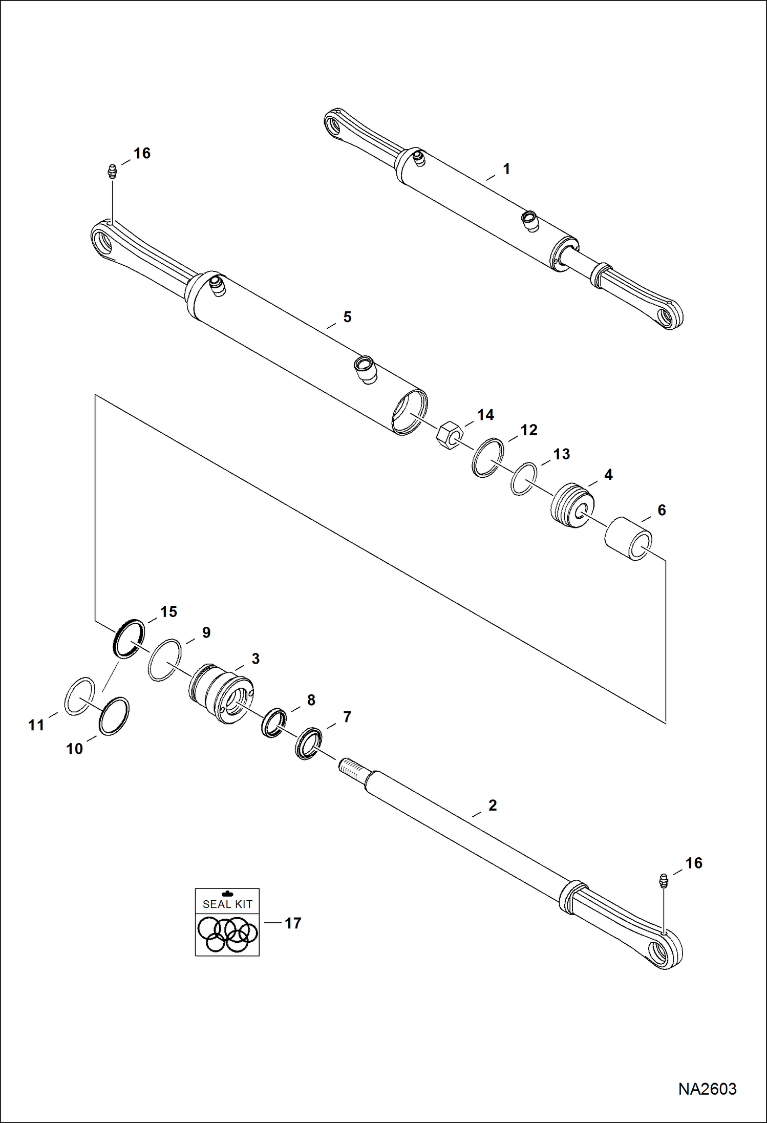 Схема запчастей Bobcat A-Series - POWER BOB-TACH (Cylinder) ACCESSORIES & OPTIONS