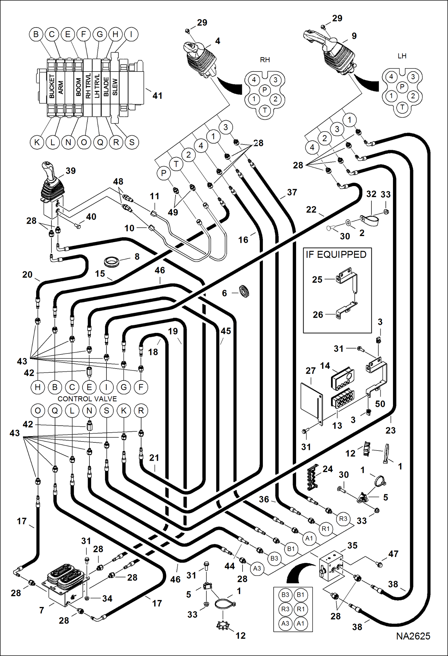 Схема запчастей Bobcat E42 - HYDRAULIC CIRCUITRY (Pilot W/ JPS) HYDRAULIC SYSTEM