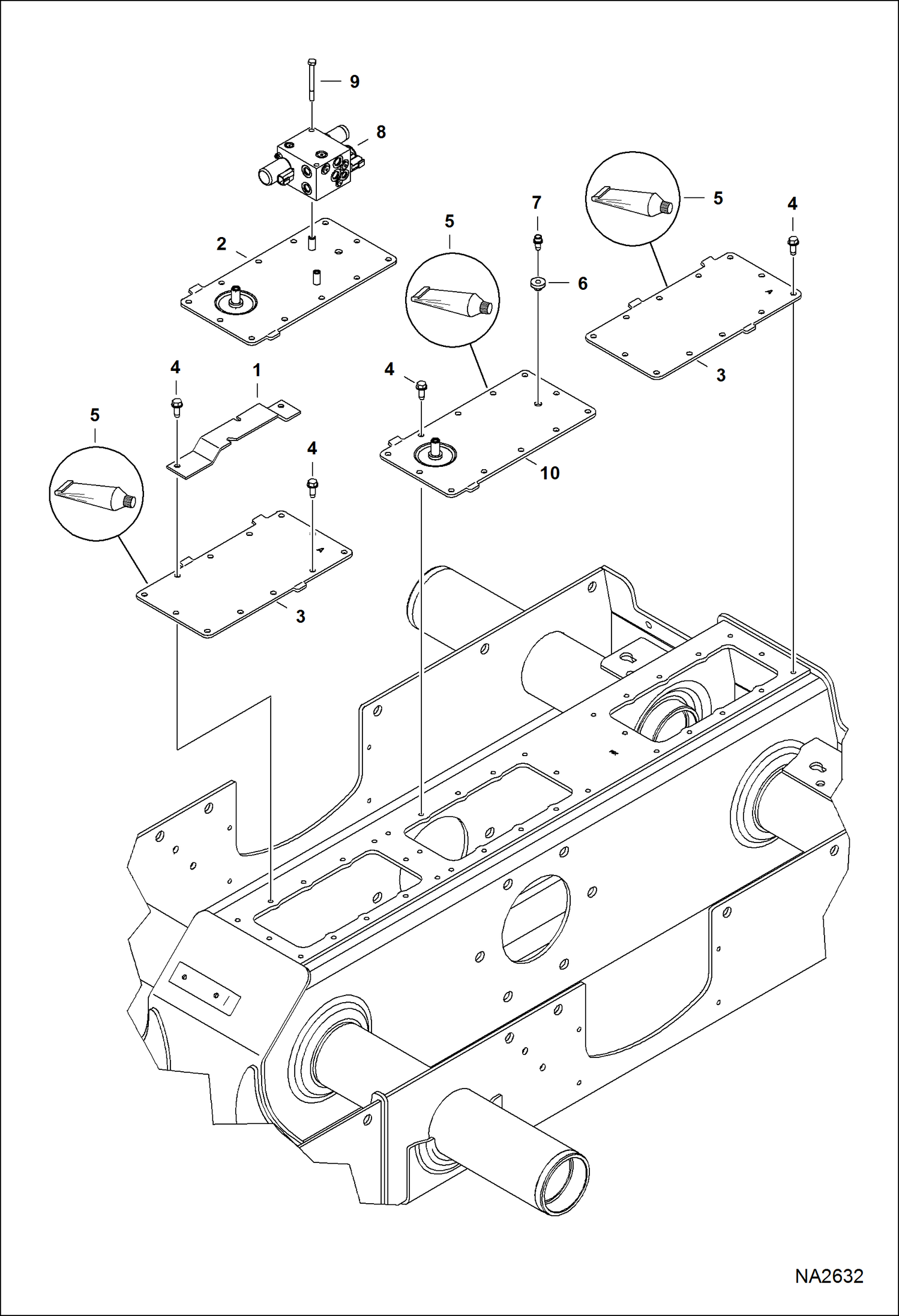 Схема запчастей Bobcat S-Series - TRANSMISSION COVERS DRIVE TRAIN