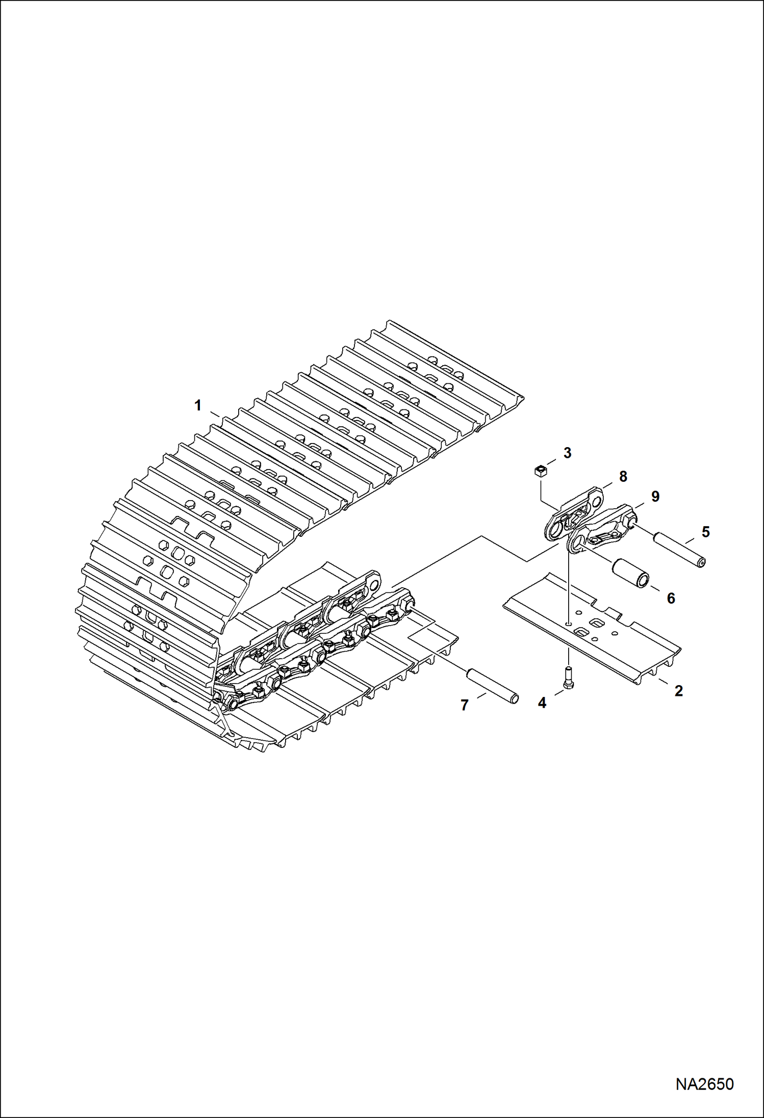 Схема запчастей Bobcat E45 - TRACKS (Steel) ACCESSORIES & OPTIONS