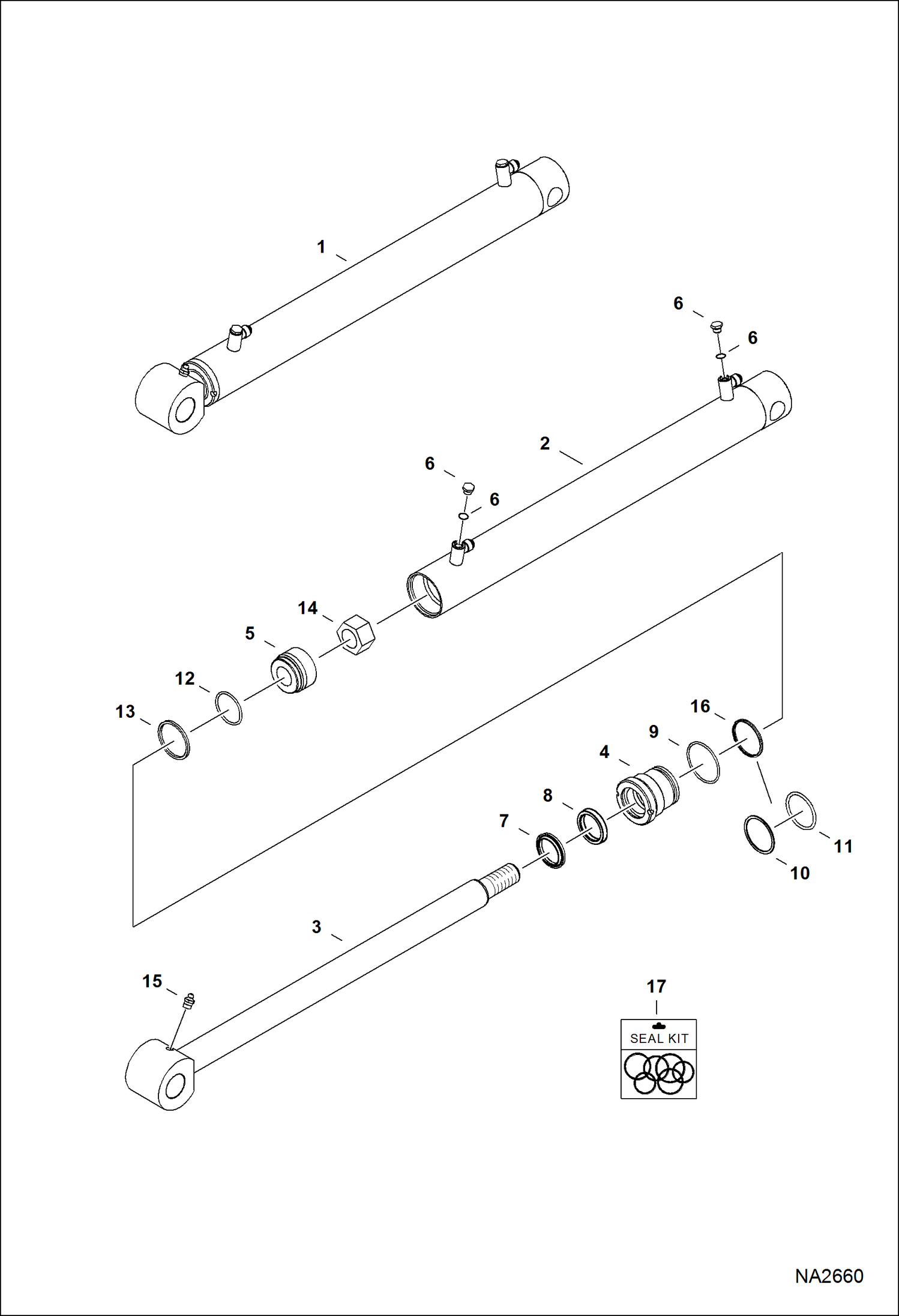 Схема запчастей Bobcat LOADER - TRACTOR LOADER 8TL (AKPM, AL4E) (Lift Cylinder) Компактные тракторы