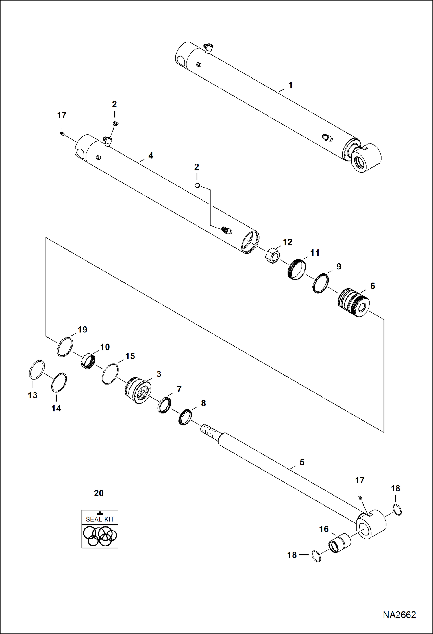 Схема запчастей Bobcat E50 - ARM CYLINDER HYDRAULIC SYSTEM