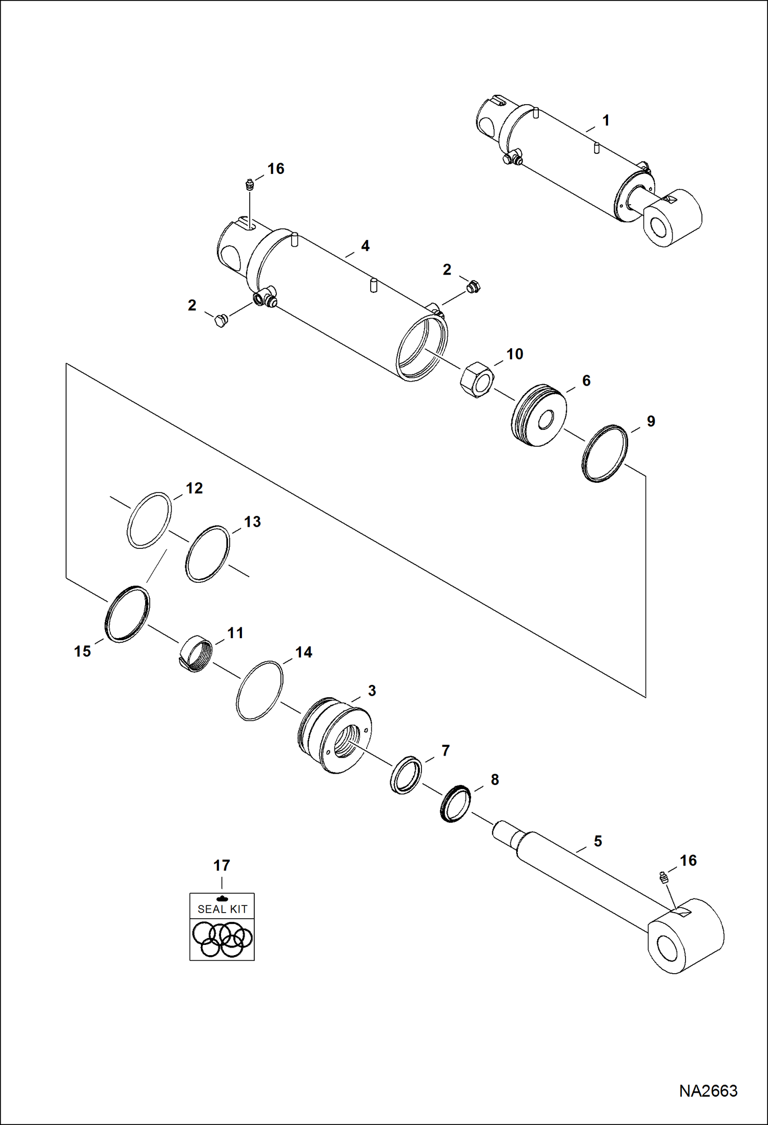 Схема запчастей Bobcat E45 - BLADE CYLINDER (Lift)(Angle Blade) HYDRAULIC SYSTEM