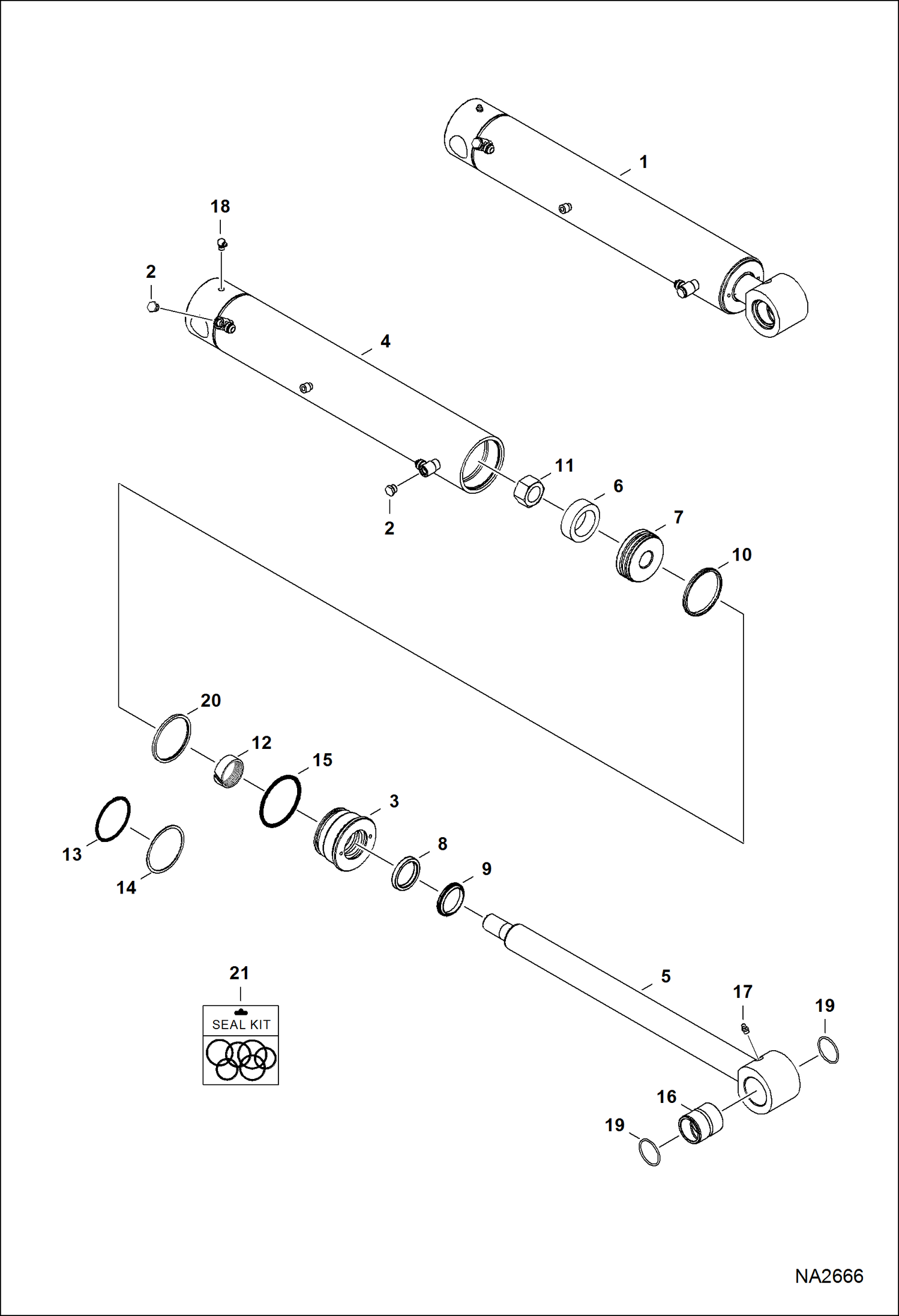 Схема запчастей Bobcat E50 - BOOM SWING CYLINDER HYDRAULIC SYSTEM