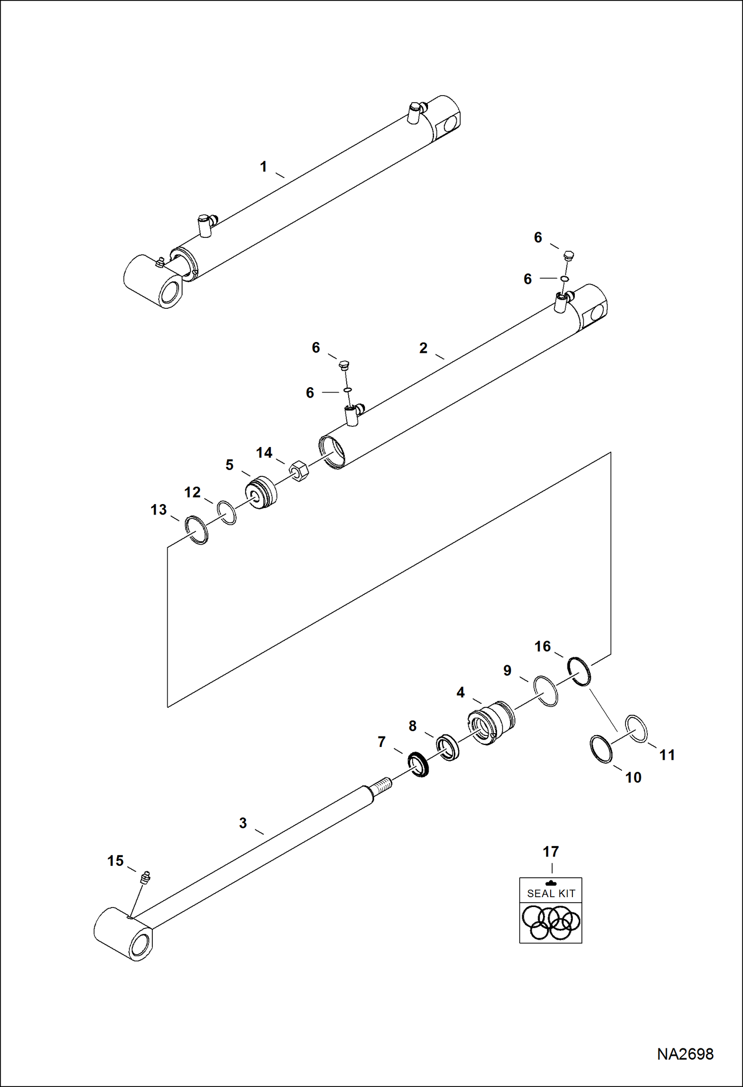 Схема запчастей Bobcat LOADER - TRACTOR LOADER 7TL (AKPD, AL4D) (Lift Cylinder) Компактные тракторы