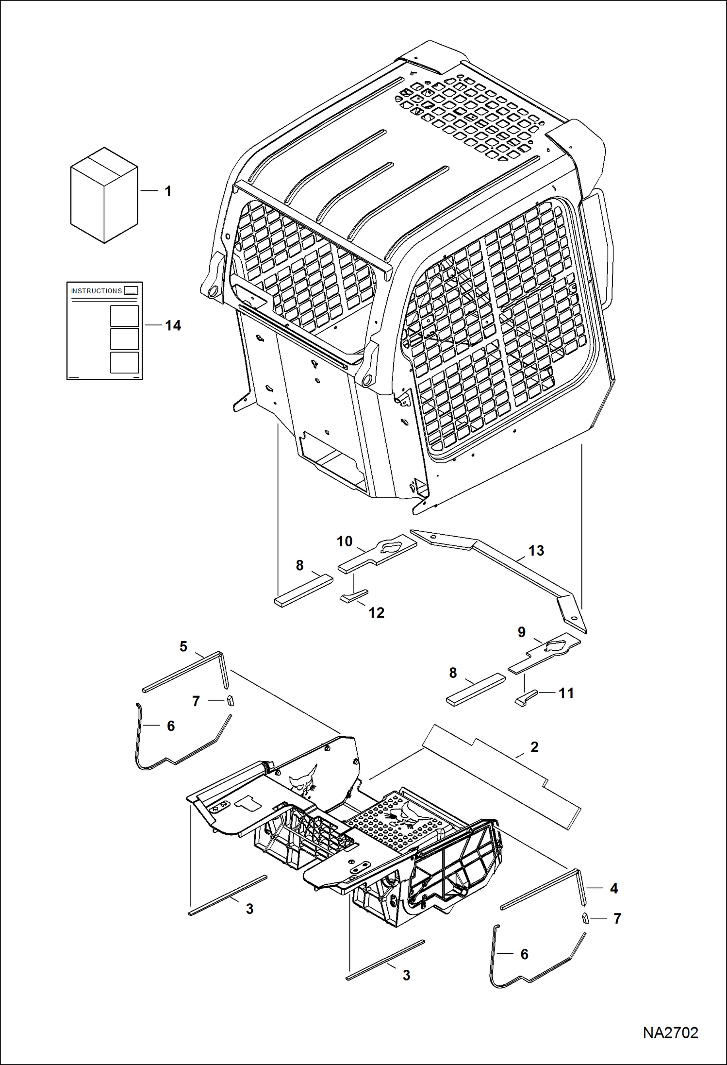 Схема запчастей Bobcat S-Series - CAB SEAL KIT ACCESSORIES & OPTIONS