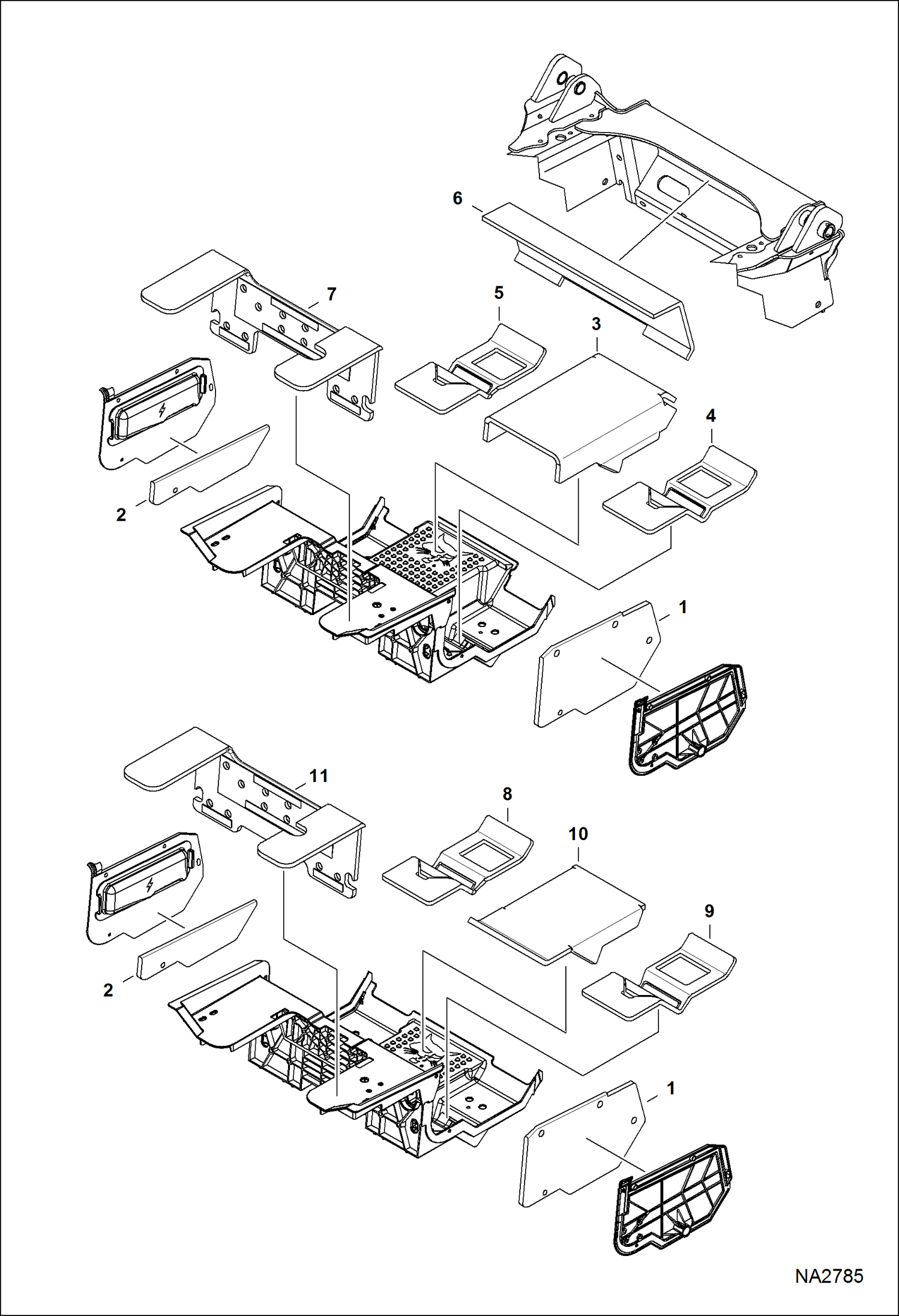 Схема запчастей Bobcat S-Series - SOUND/NOISE REDUCTION OPTION (Deluxe) (Manual Controls) ACCESSORIES & OPTIONS