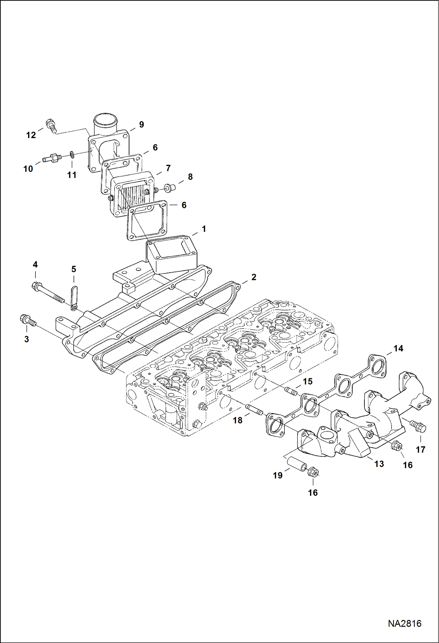 Схема запчастей Bobcat A-Series - MANIFOLDS POWER UNIT