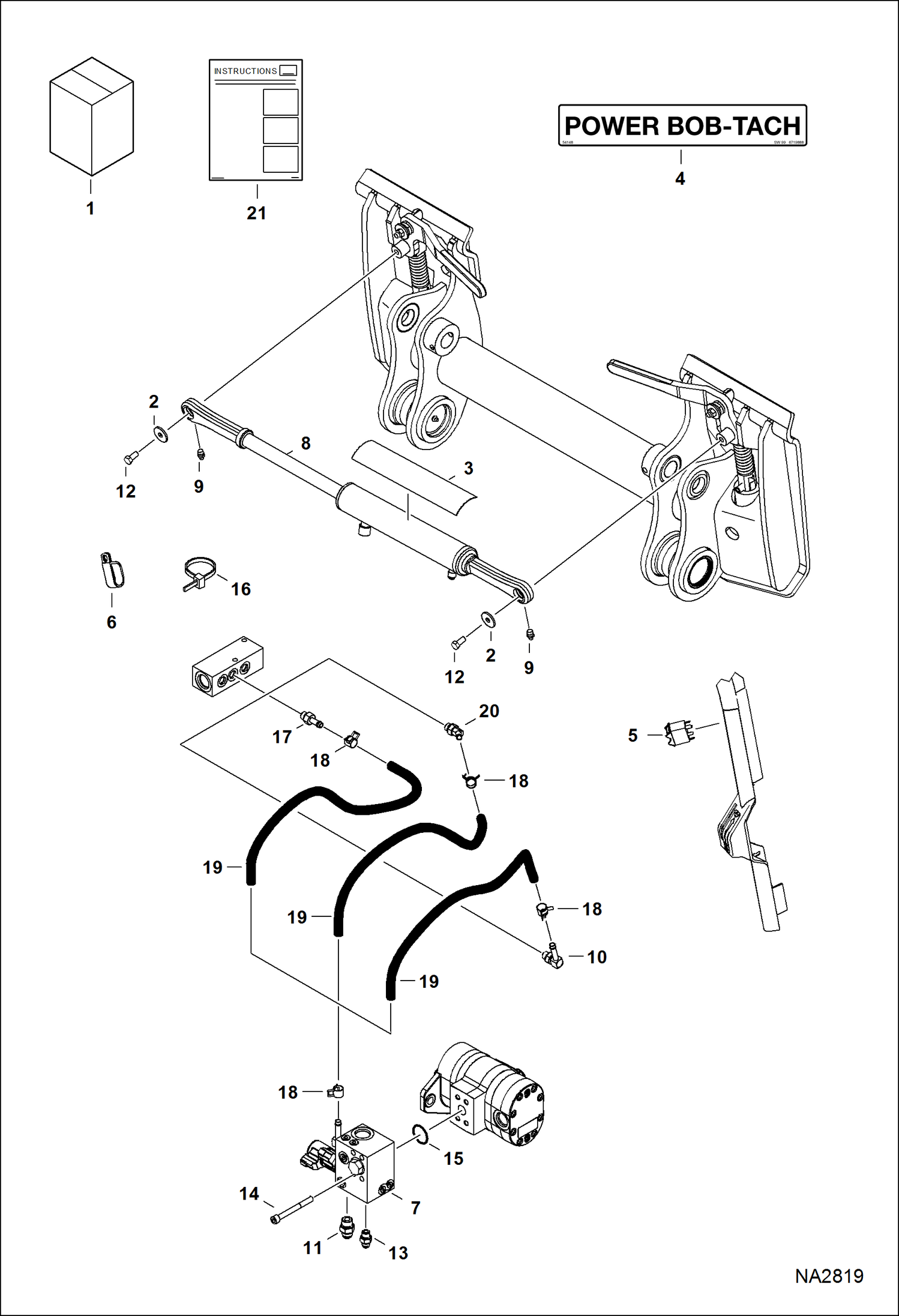 Схема запчастей Bobcat A-Series - POWER BOB-TACH (Kit) ACCESSORIES & OPTIONS