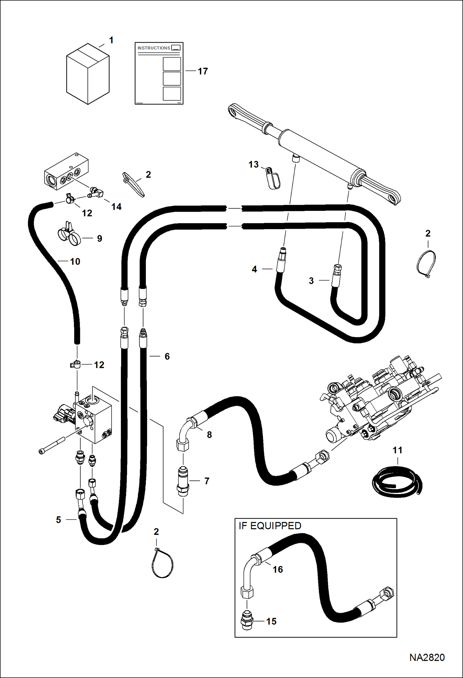 Схема запчастей Bobcat S-Series - POWER BOB-TACH (Plumbing Kit) ACCESSORIES & OPTIONS