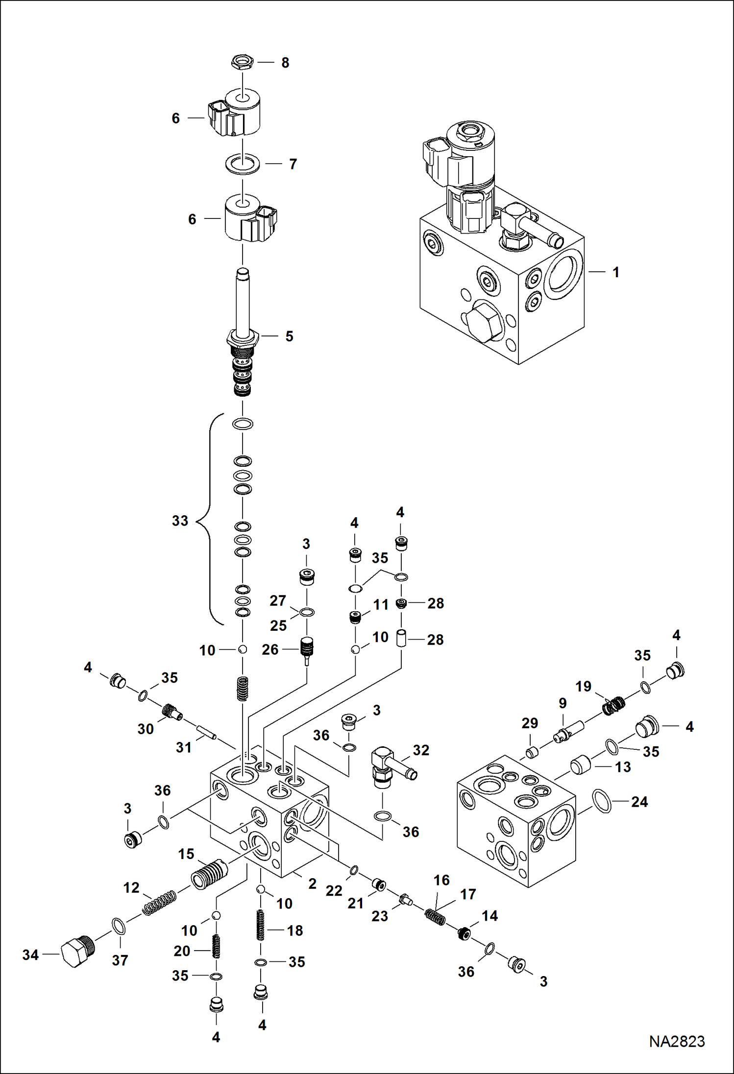 Схема запчастей Bobcat A-Series - POWER BOB-TACH (Valve) ACCESSORIES & OPTIONS