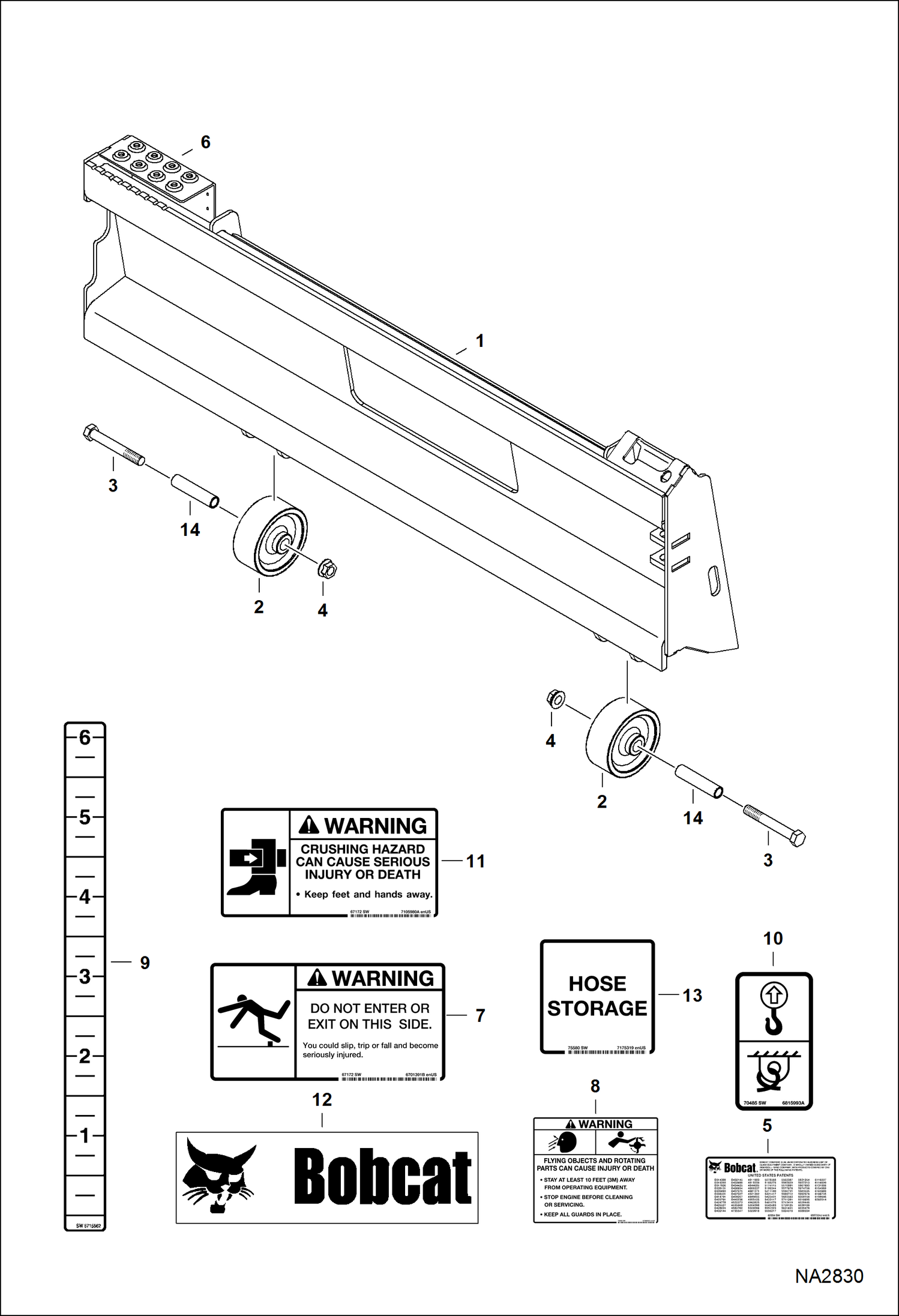 Схема запчастей Bobcat PLANERS - PLANER (Main Frame) (18PLA AKS2) (24PLA AJN7) Loader