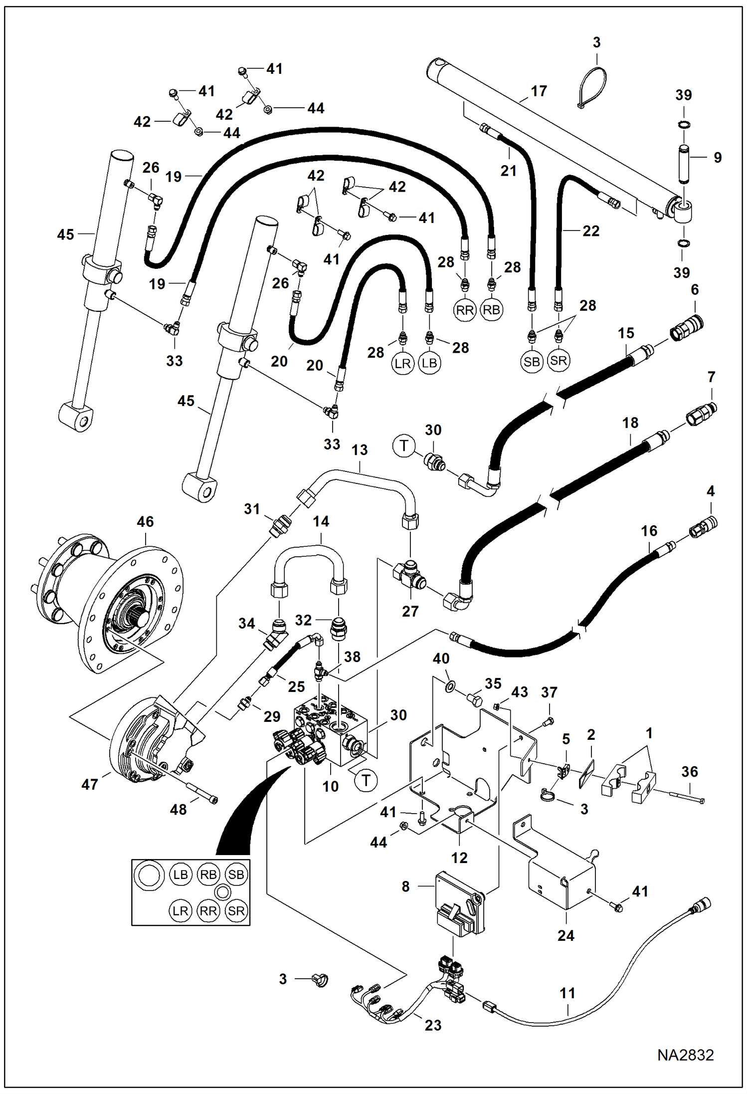 Схема запчастей Bobcat PLANERS - PLANER (Hydraulic Circuitry) (18PLA AKS2) (24PLA AJN7) Loader