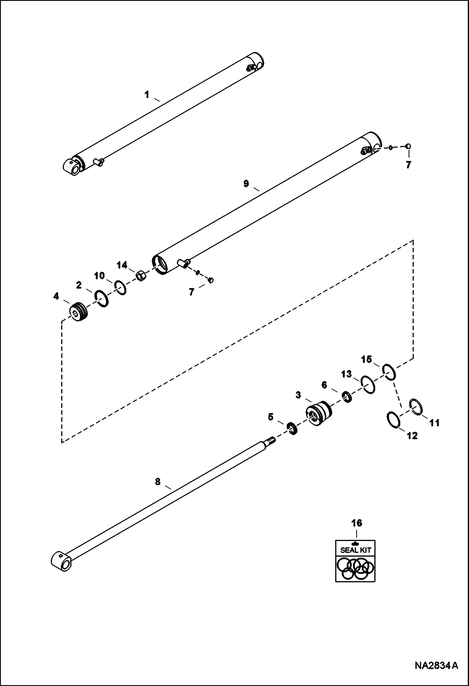 Схема запчастей Bobcat PLANERS - PLANER (Side Shift Cylinder) (Standard Flow Planer) (14 AKS3) Loader