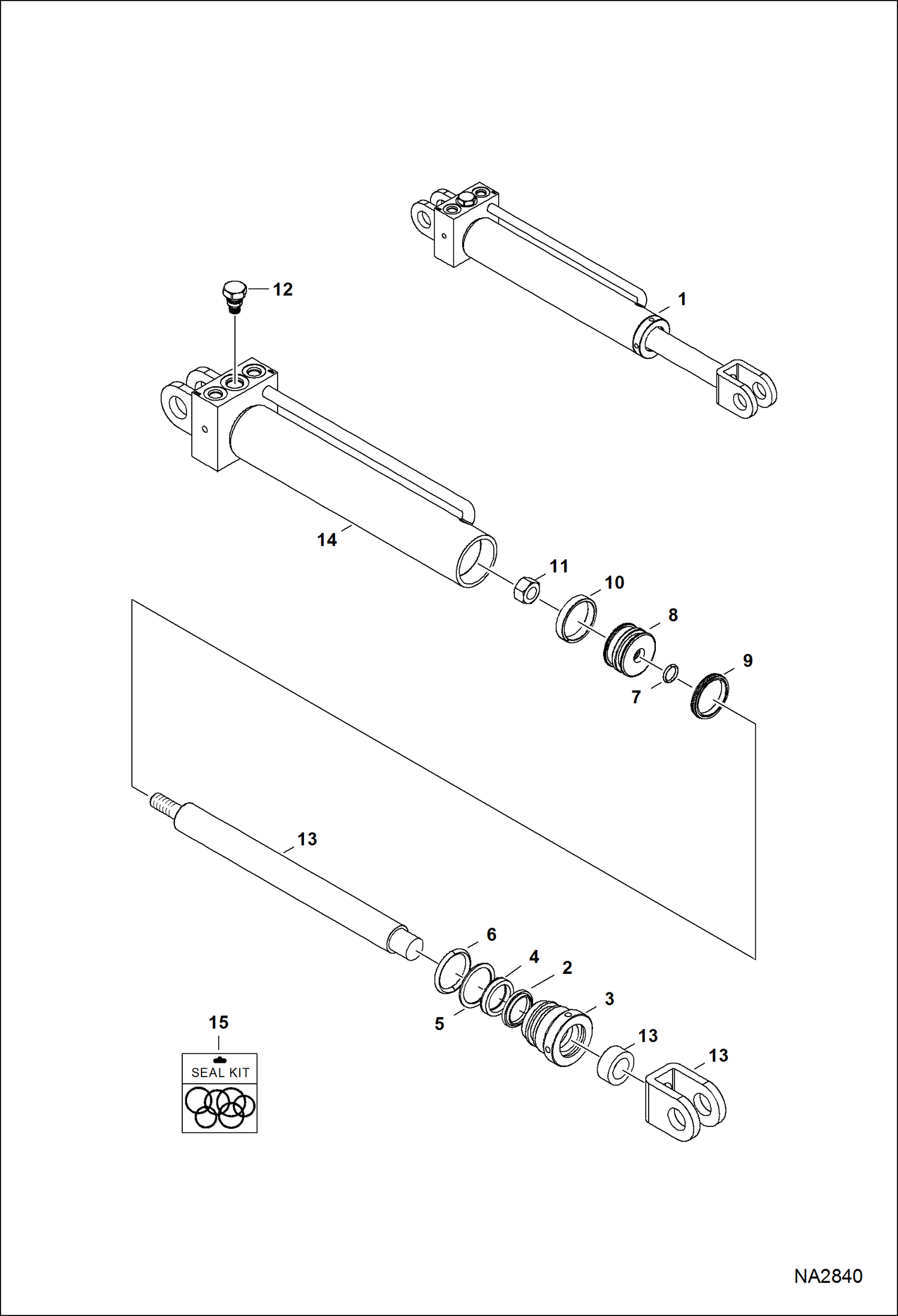 Схема запчастей Bobcat FORESTRY CUTTER - FORESTRY CUTTER (Gate Cylinder) (FRC50 ANR6) (FRC50 ATSY) (FRC60 ANR5) (FRC60 ATV1) Loader