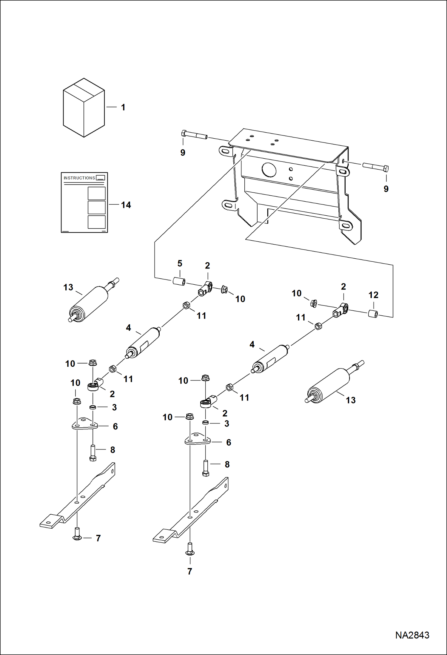 Схема запчастей Bobcat S-Series - STEERING DAMPER KIT ACCESSORIES & OPTIONS