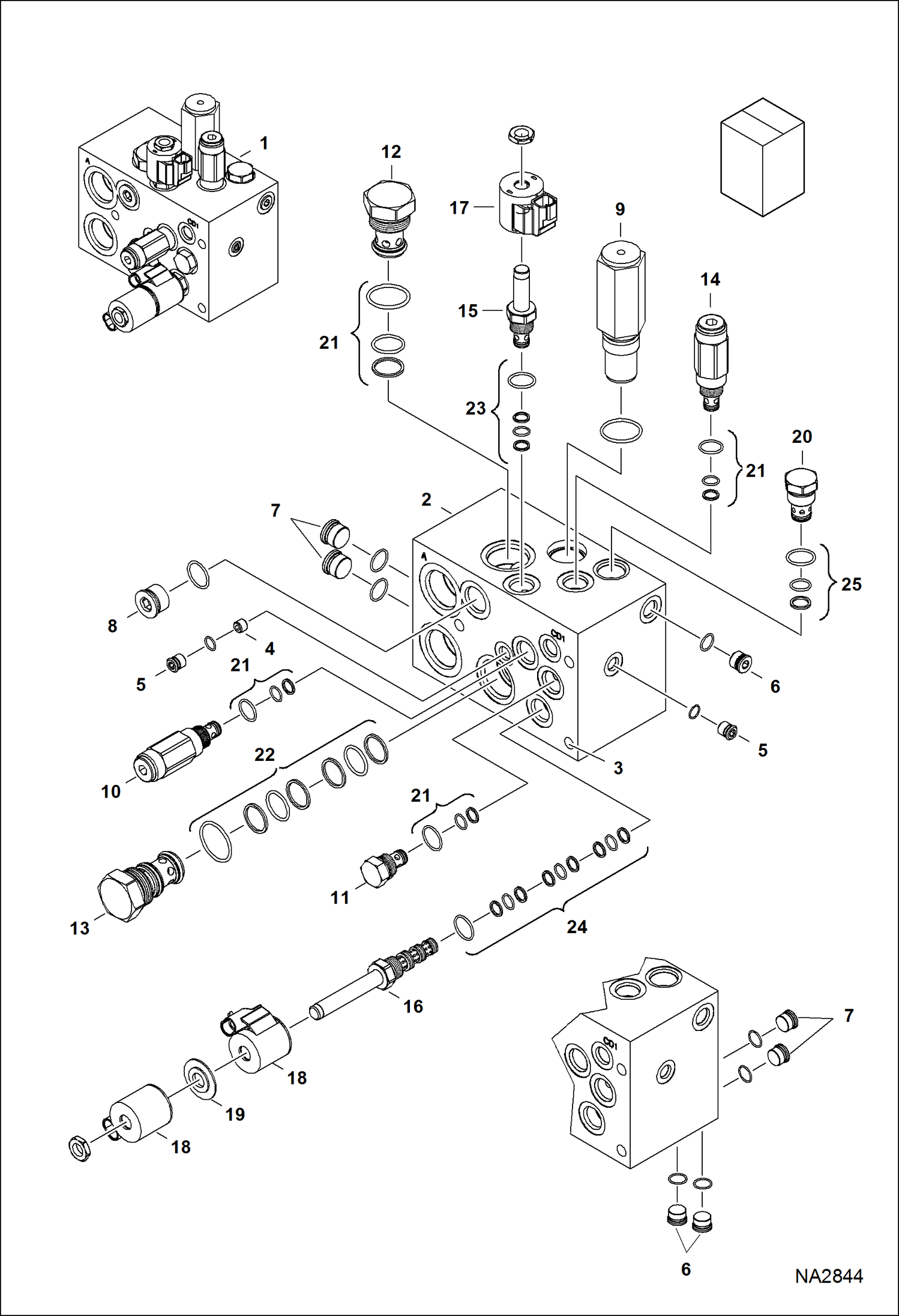 Схема запчастей Bobcat FORESTRY CUTTER - FORESTRY CUTTER (Valve Assembly) (FRC50 ANR6) (FRC50 ATSY) (FRC60 ANR5) (FRC60 ATV1) Loader