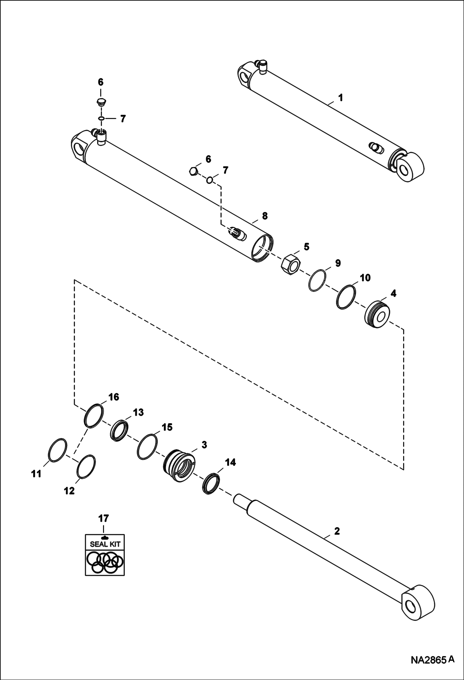 Схема запчастей Bobcat BACKHOE - CYLINDER BUCKET 835S 835S BACKHOE