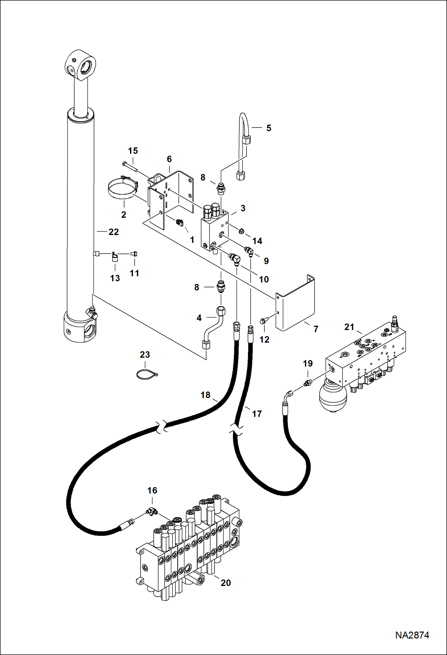 Схема запчастей Bobcat E32 - LOAD HOLD OPTION (Boom) (S/N AC2N13084 & Above) ACCESSORIES & OPTIONS