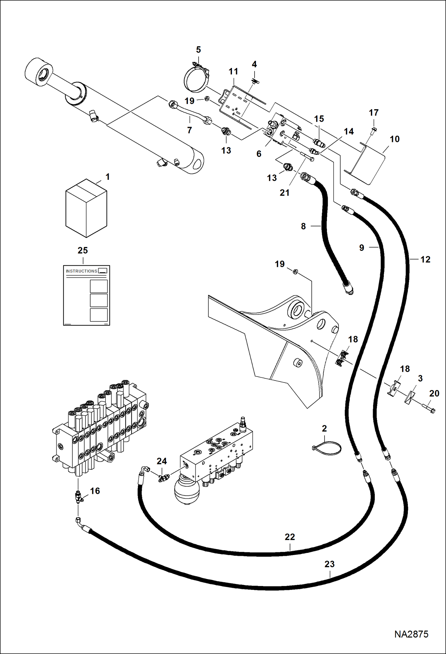 Схема запчастей Bobcat E32 - LOAD HOLD KIT (Arm) ACCESSORIES & OPTIONS