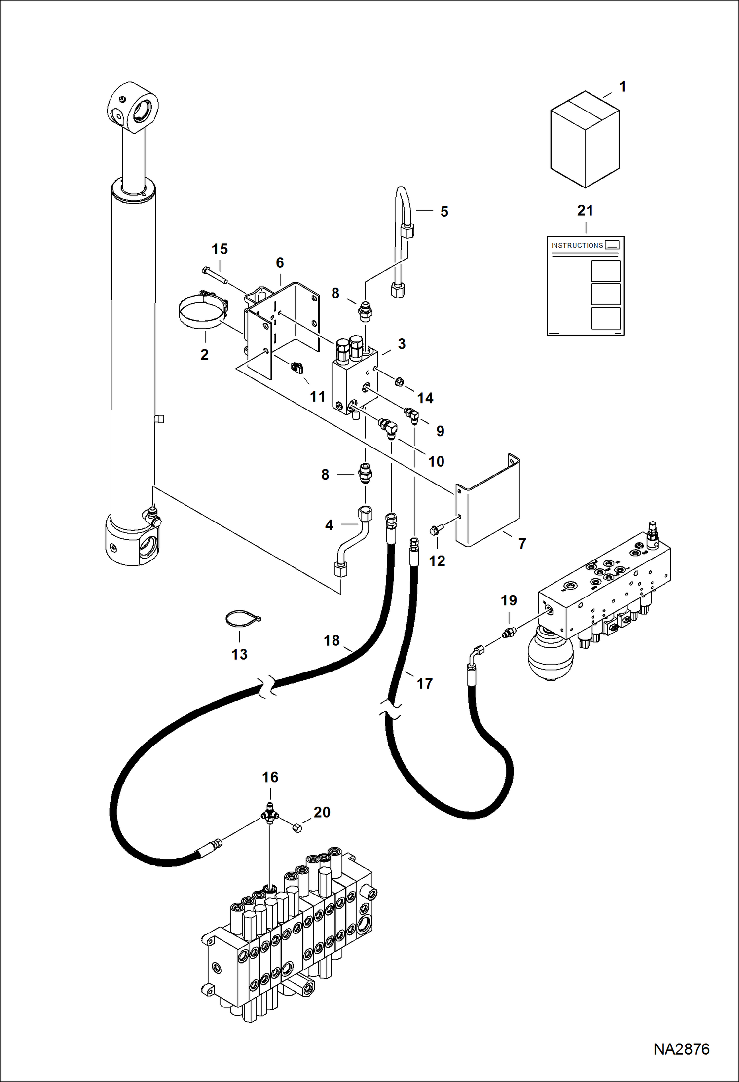 Схема запчастей Bobcat E32 - LOAD HOLD KIT (Boom) ACCESSORIES & OPTIONS