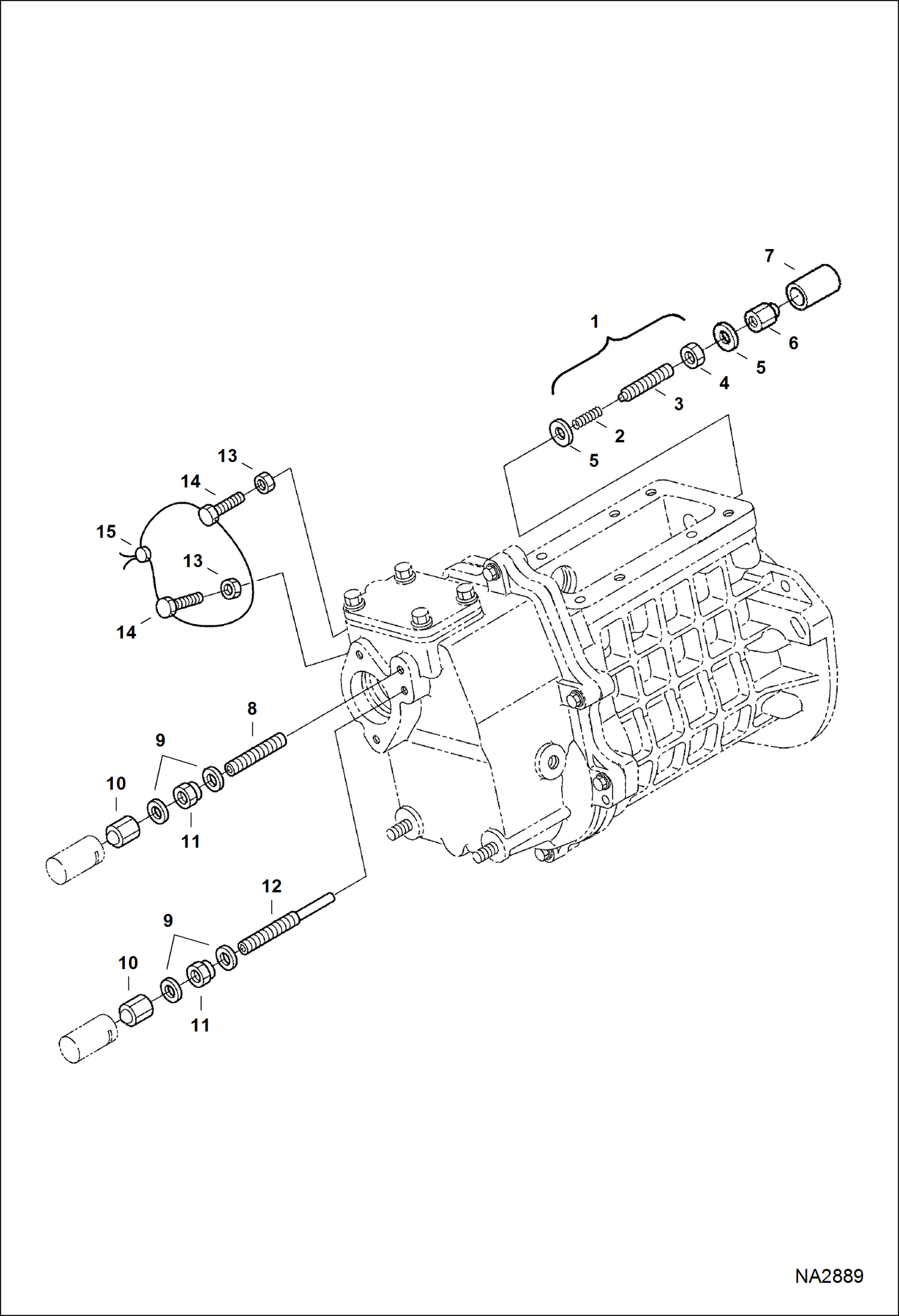 Схема запчастей Bobcat 5600 - INJECTION PUMP (Adjustment Bolts) POWER UNIT