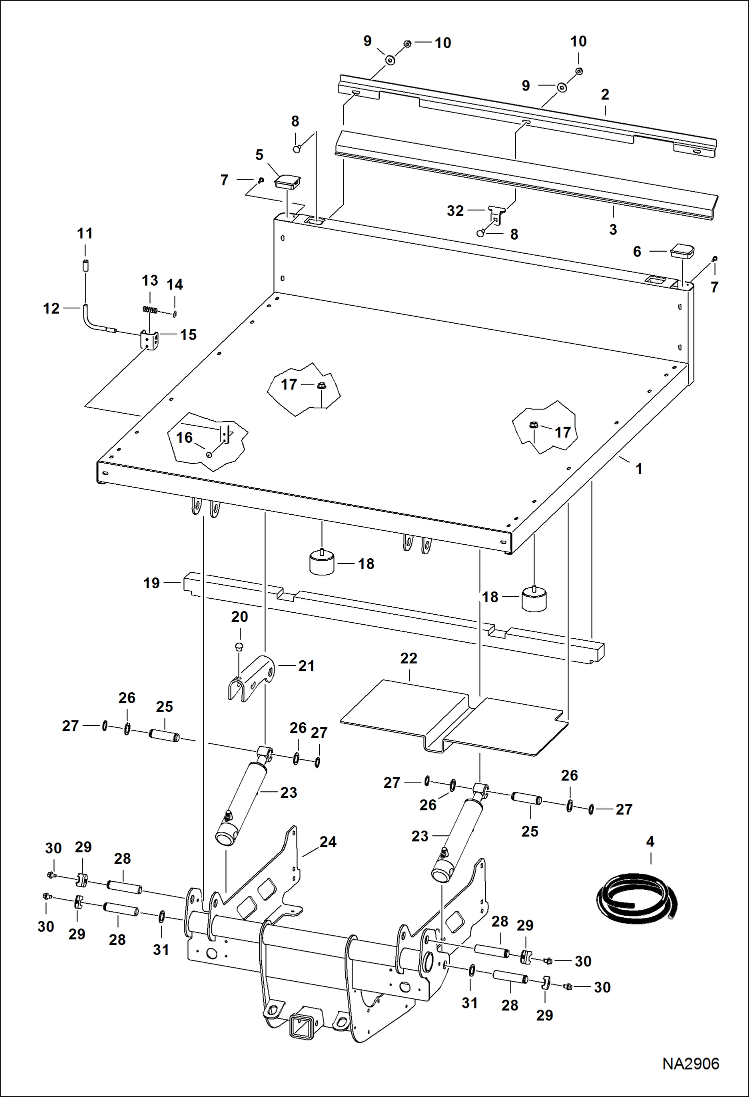 Схема запчастей Bobcat 5600 - BOX ASSEMBLY (Base) MAIN FRAME