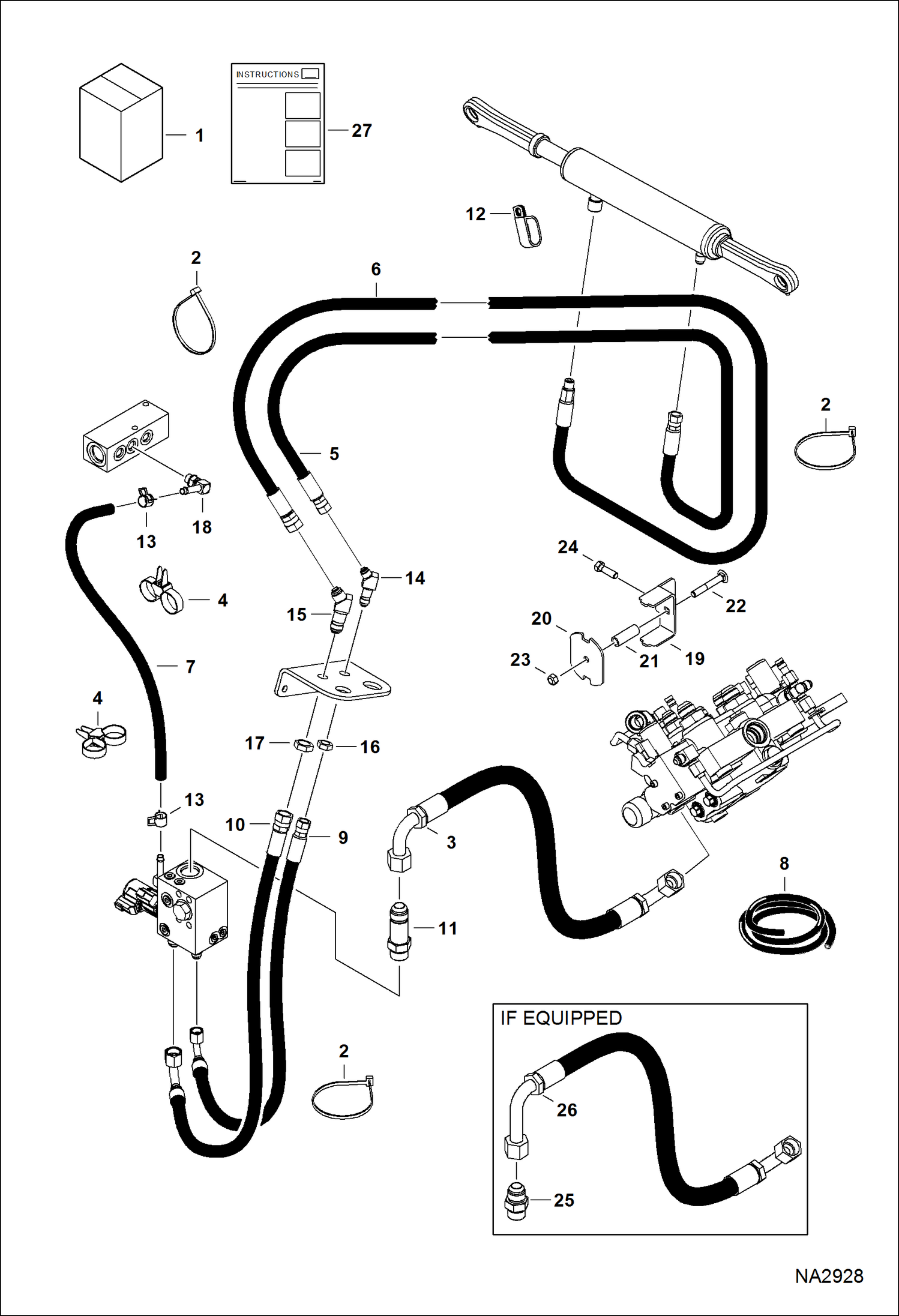 Схема запчастей Bobcat A-Series - POWER BOB-TACH (Plumbing Kit) ACCESSORIES & OPTIONS