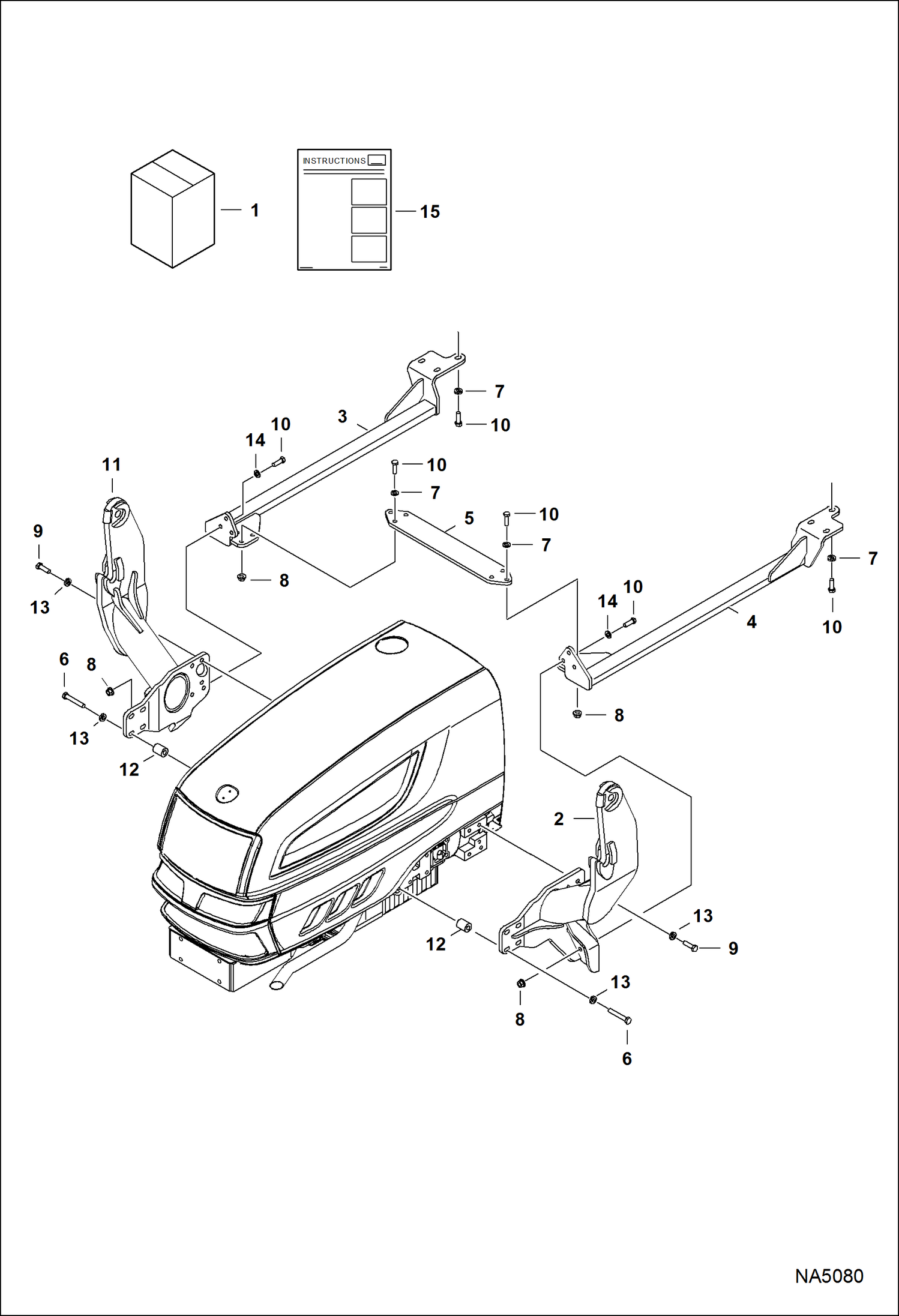 Схема запчастей Bobcat LOADER - TRACTOR LOADER 9TL (AKPW, AL4F) (Mounting Kit) Компактные тракторы