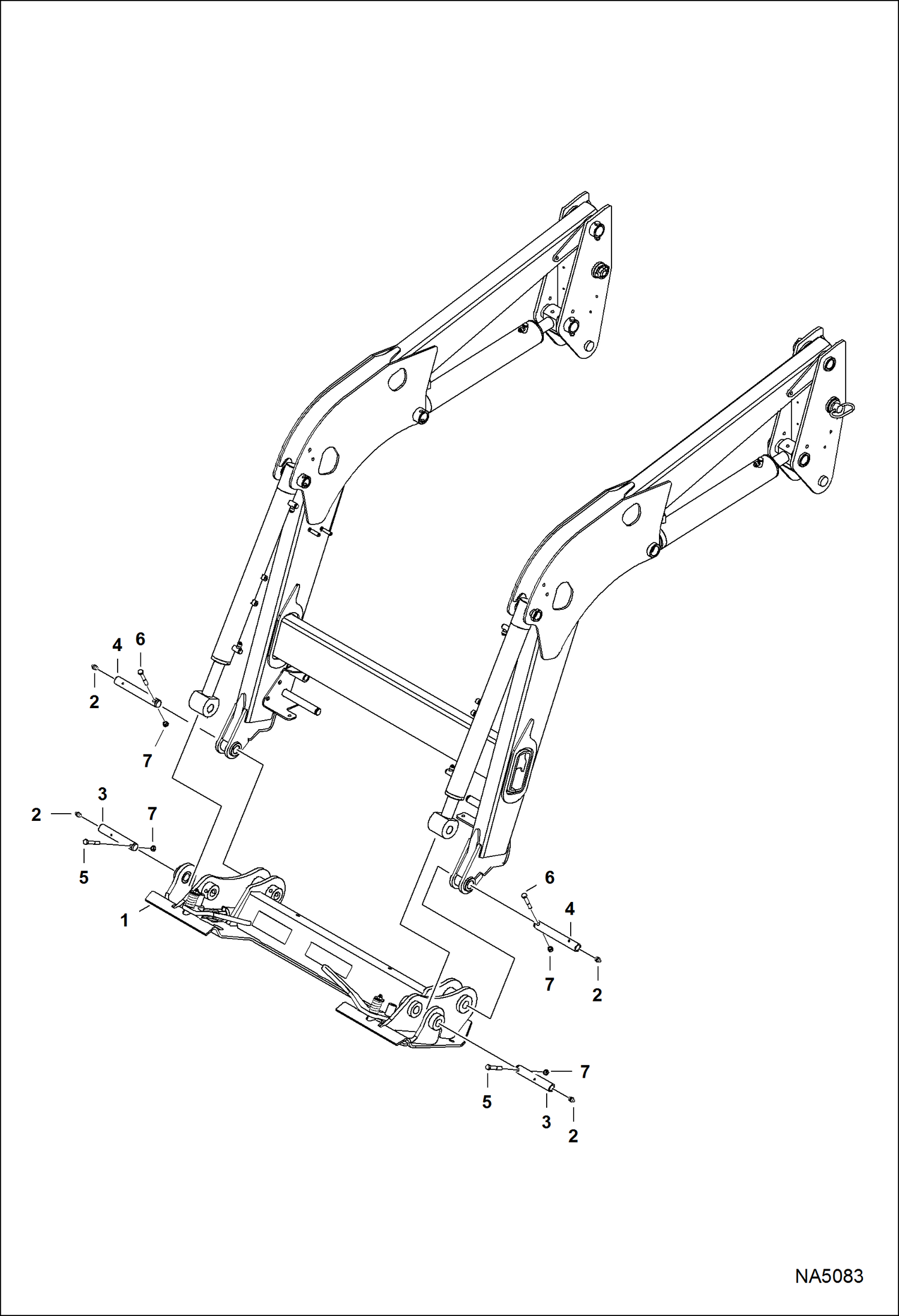 Схема запчастей Bobcat LOADER - TRACTOR LOADER 8TL (AKPM) (Bob-Tach Kit) Компактные тракторы