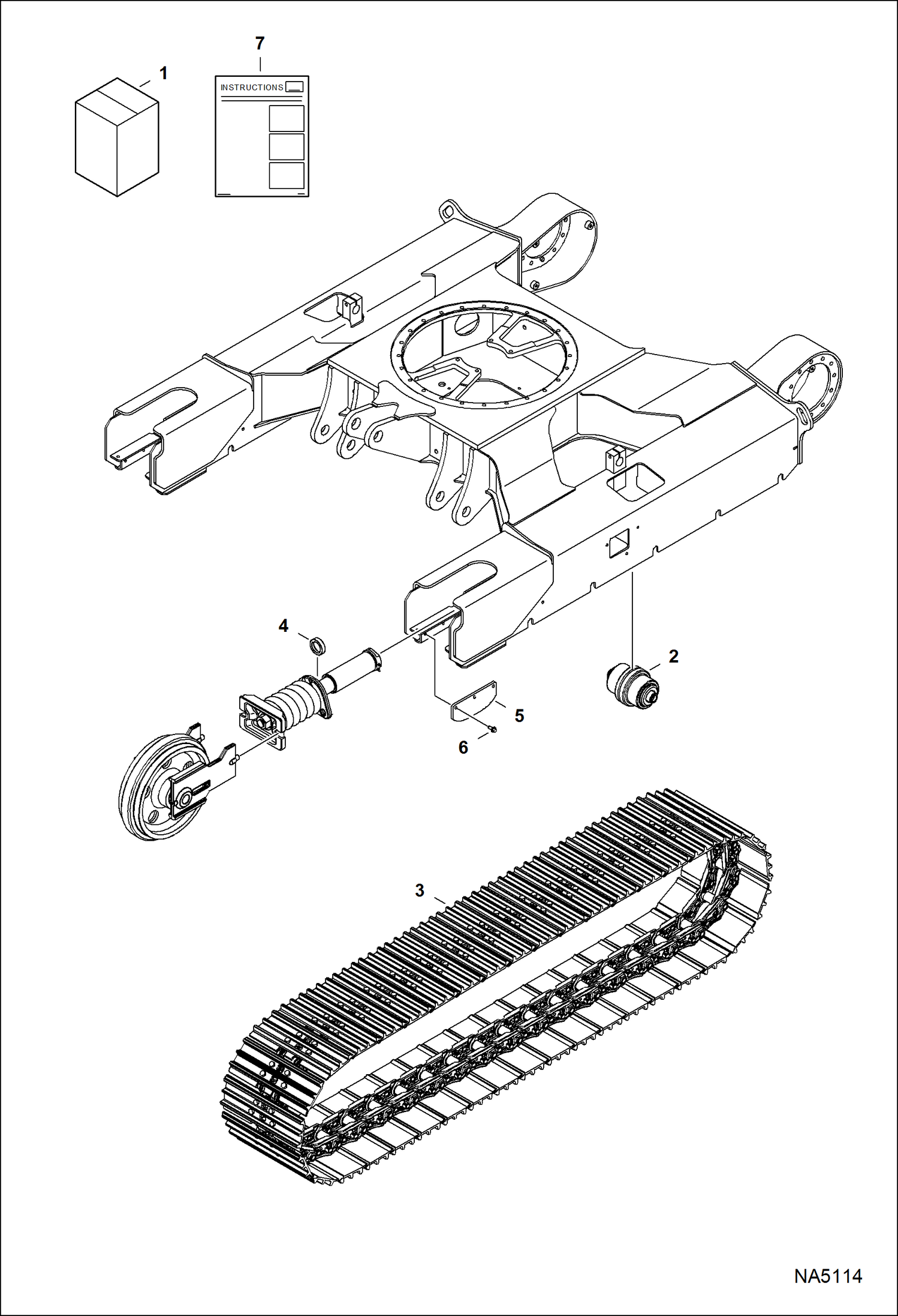 Схема запчастей Bobcat E45 - TRACK KIT (Steel) ACCESSORIES & OPTIONS