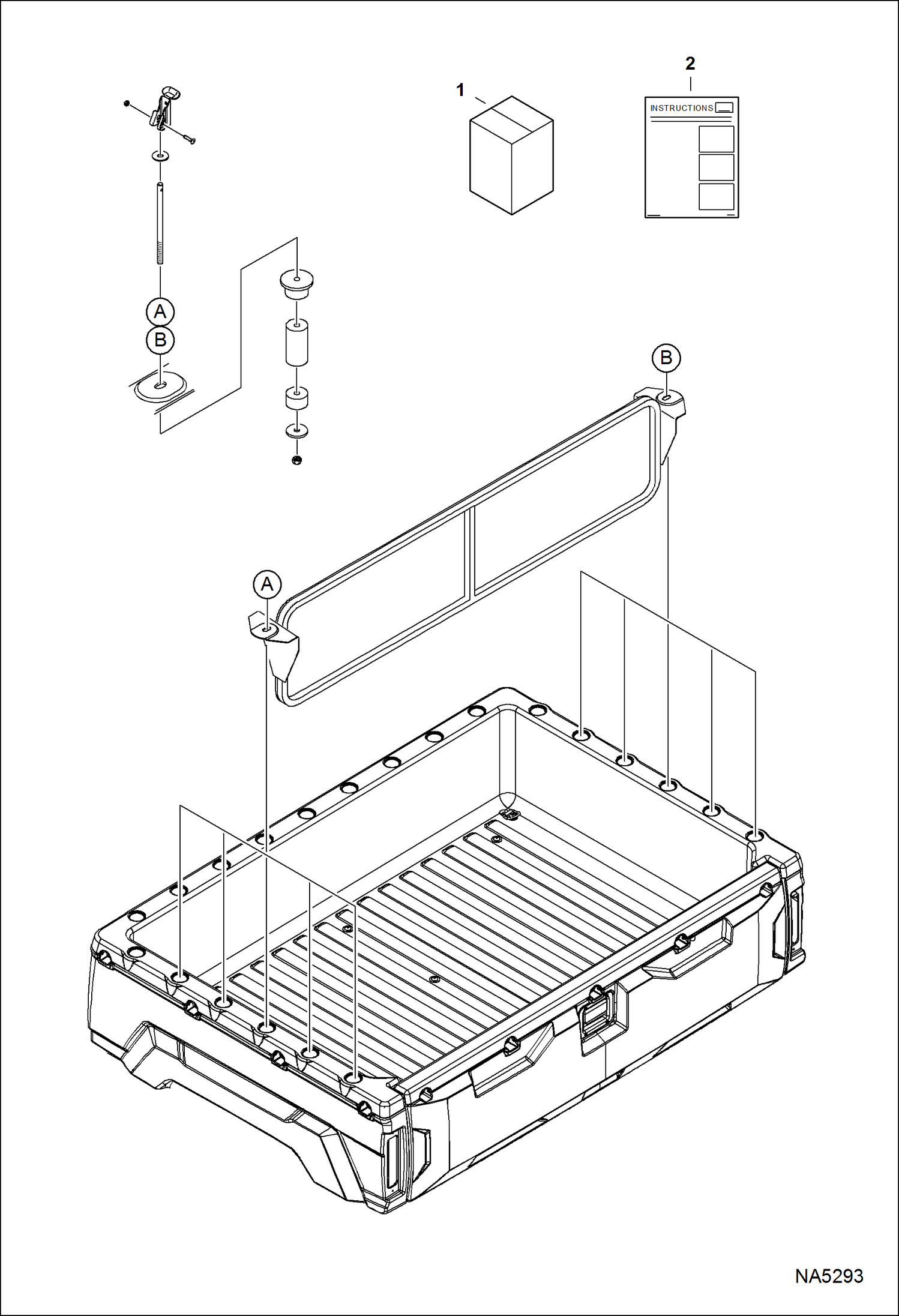 Схема запчастей Bobcat 3200 - BOX DIVIDER KIT ACCESSORIES & OPTIONS