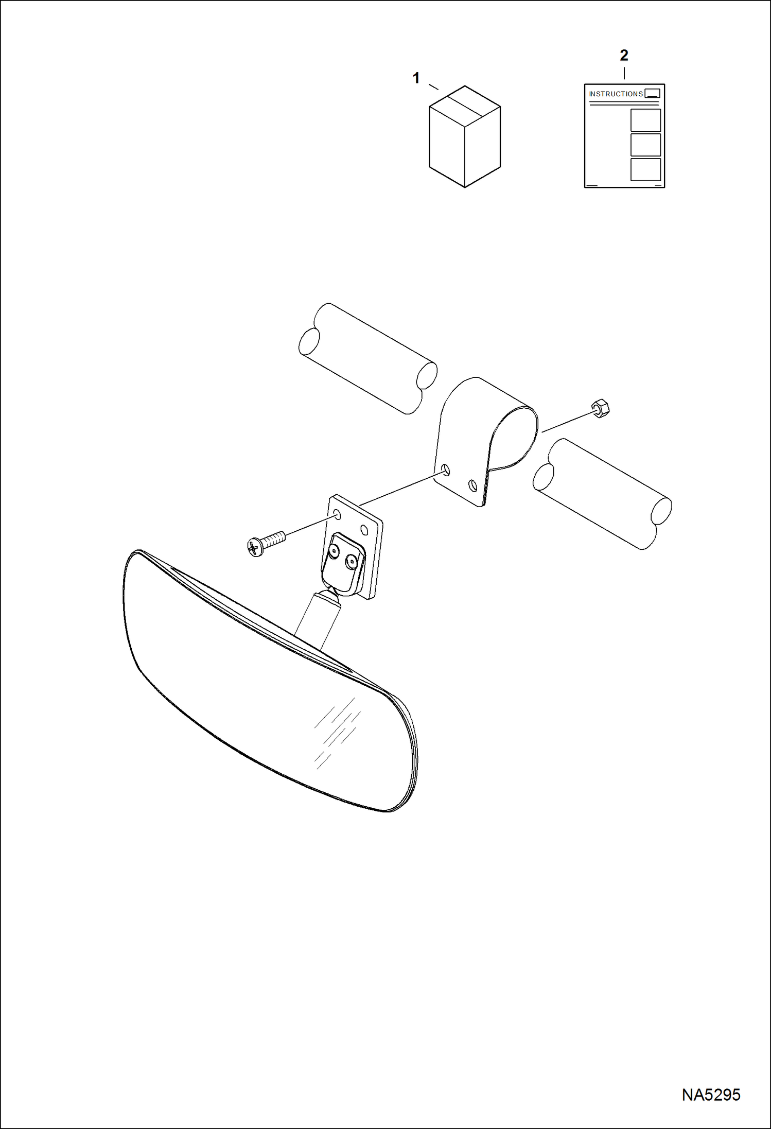 Схема запчастей Bobcat 3200 - REAR VIEW MIRROR KIT ACCESSORIES & OPTIONS