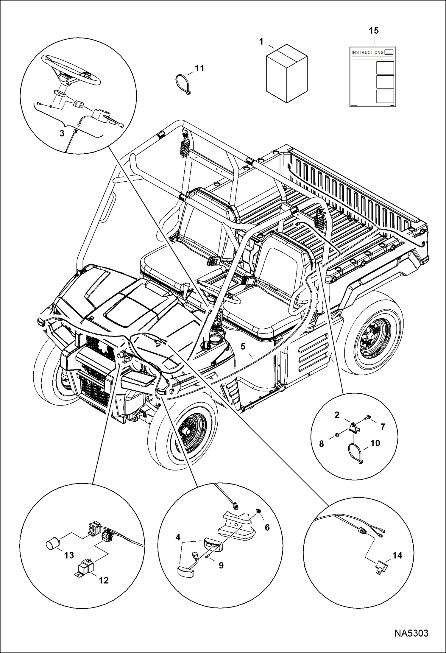 Схема запчастей Bobcat 3200 - TURN SIGNAL KIT ACCESSORIES & OPTIONS