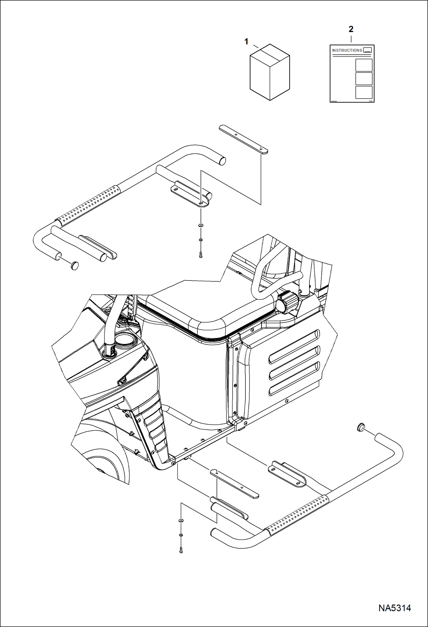 Схема запчастей Bobcat 3200 - STEP NERF BAR KIT ACCESSORIES & OPTIONS