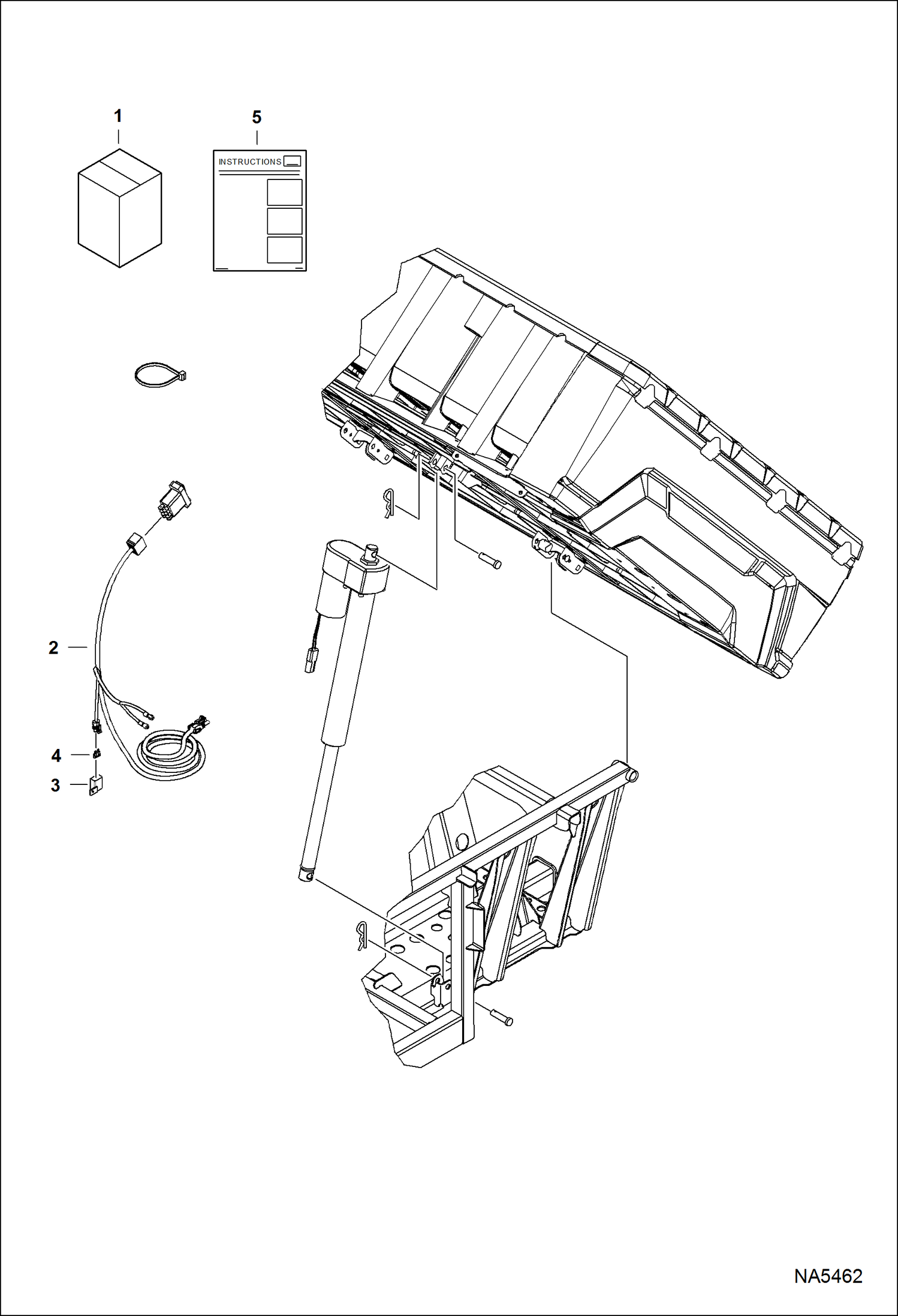 Схема запчастей Bobcat 3200 - CARGO BOX POWER LIFT ASSIST ACCESSORIES & OPTIONS