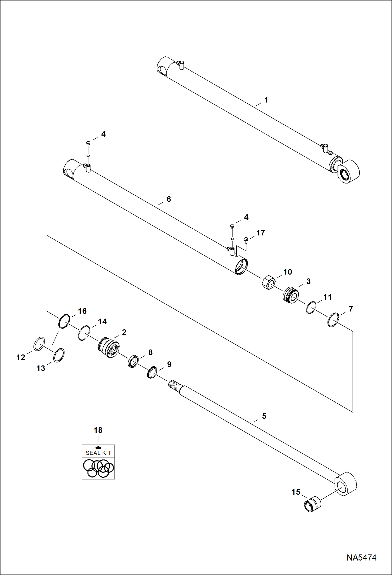 Схема запчастей Bobcat E32 - EXTENDABLE ARM CYLINDER HYDRAULIC SYSTEM