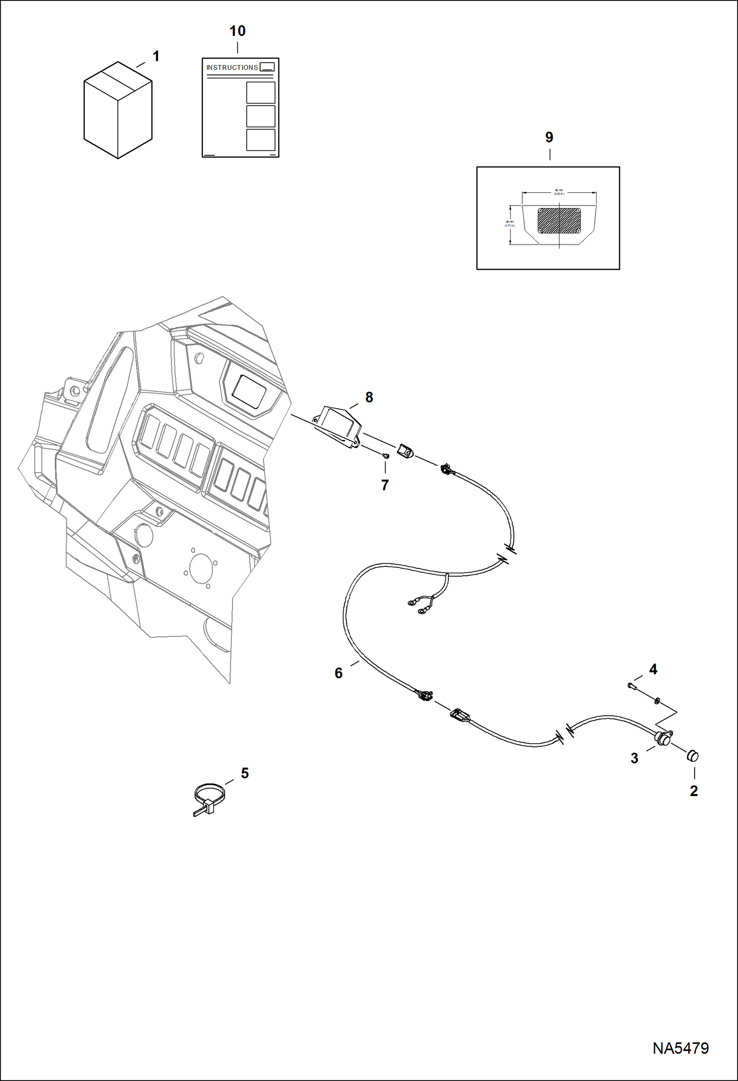 Схема запчастей Bobcat 3200 - SPEEDOMETER KIT ACCESSORIES & OPTIONS