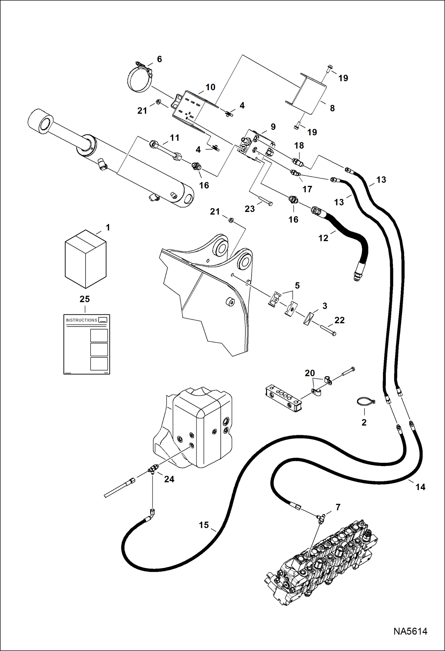 Схема запчастей Bobcat E25 - LOAD HOLD (Arm Kit) ACCESSORIES & OPTIONS