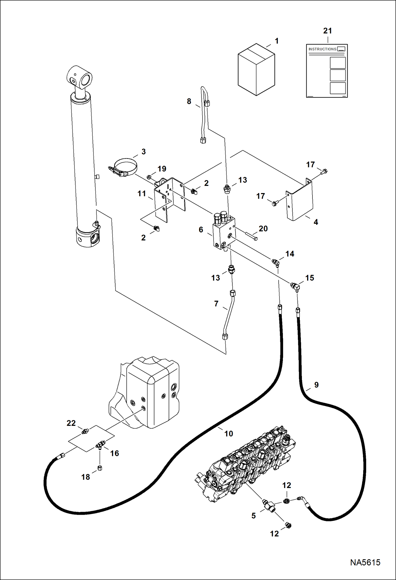 Схема запчастей Bobcat E25 - LOAD HOLD (Boom Kit) ACCESSORIES & OPTIONS