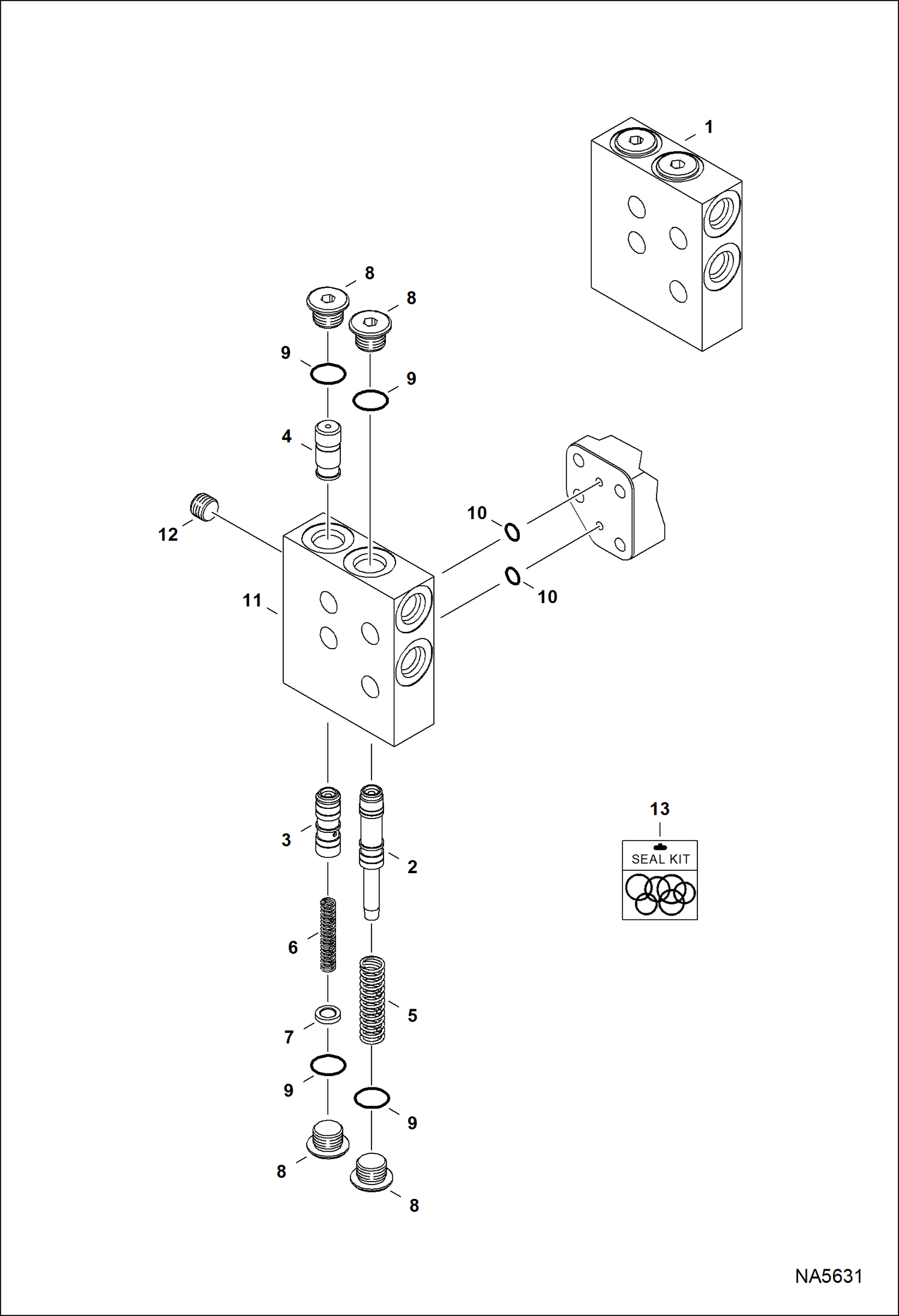 Схема запчастей Bobcat E26 - SLEW MOTOR (Counter Balance Valve) HYDRAULIC SYSTEM