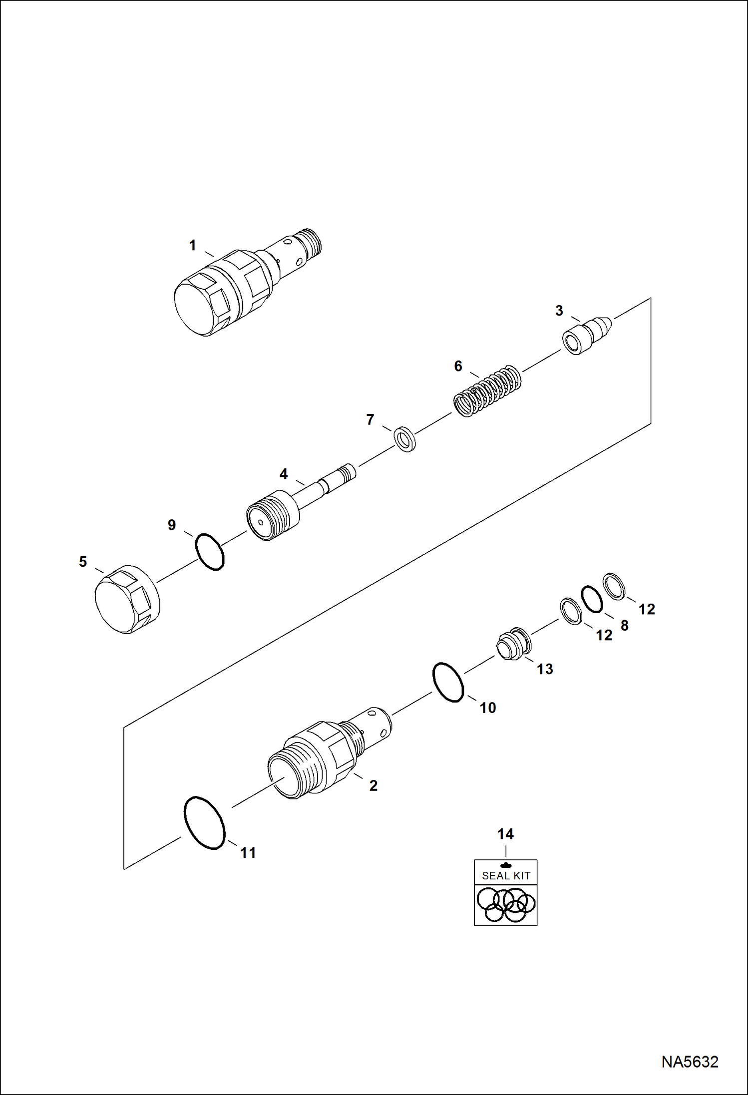 Схема запчастей Bobcat E25 - SLEW MOTOR (Relief Valve) HYDRAULIC SYSTEM