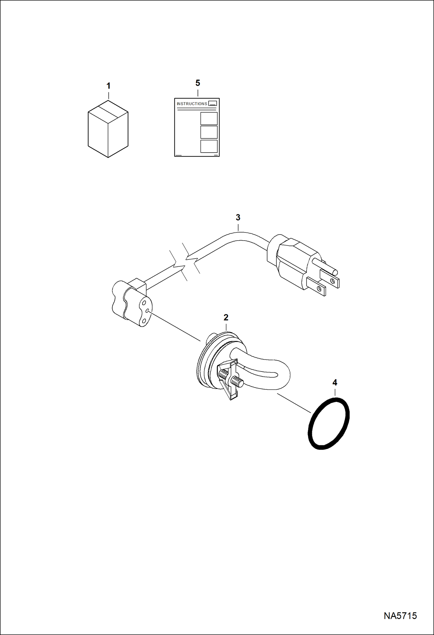 Схема запчастей Bobcat 325 - BLOCK HEATER (Engine) ACCESSORIES & OPTIONS