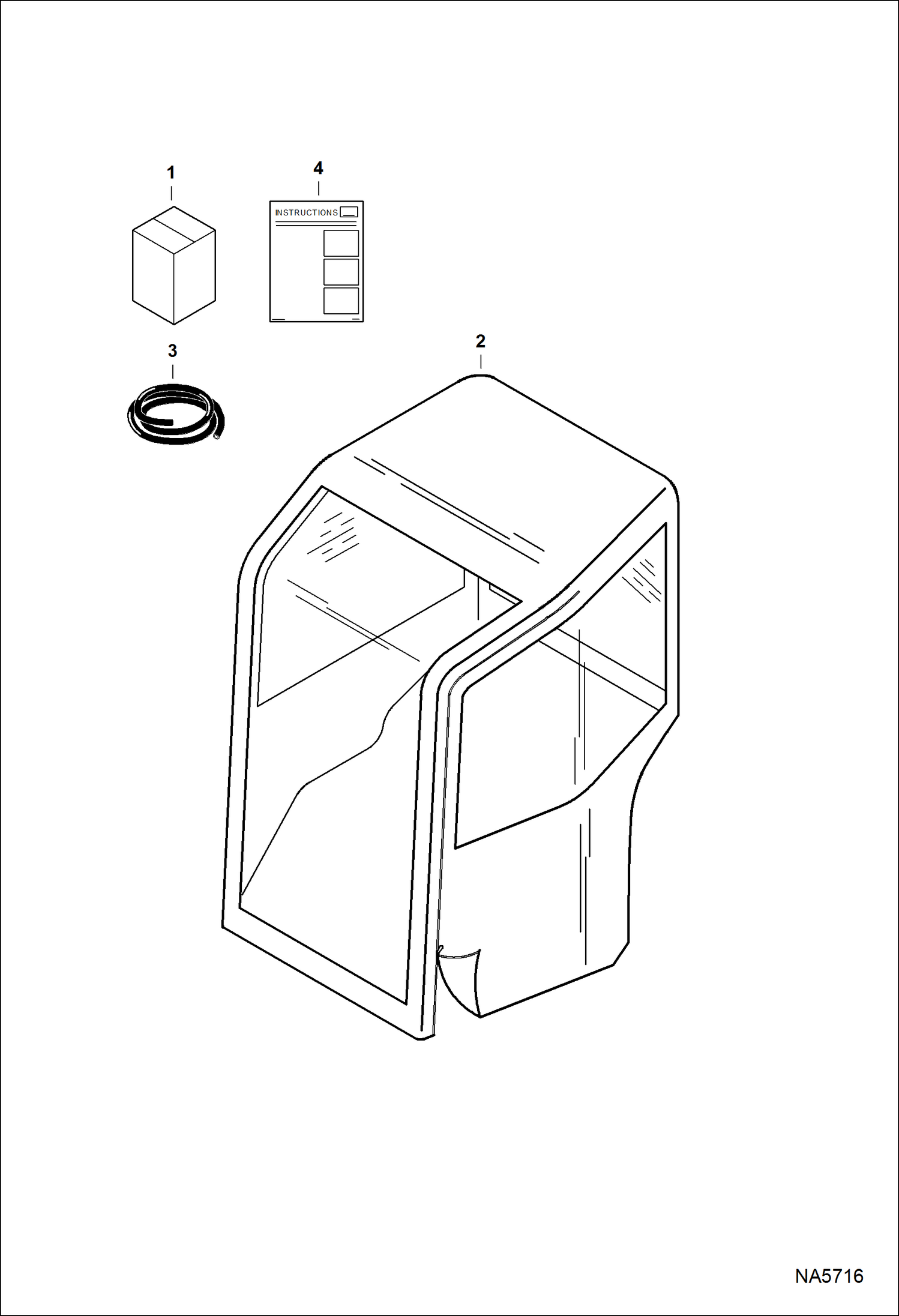 Схема запчастей Bobcat E26 - CAB ENCLOSURE (Vinyl) ACCESSORIES & OPTIONS