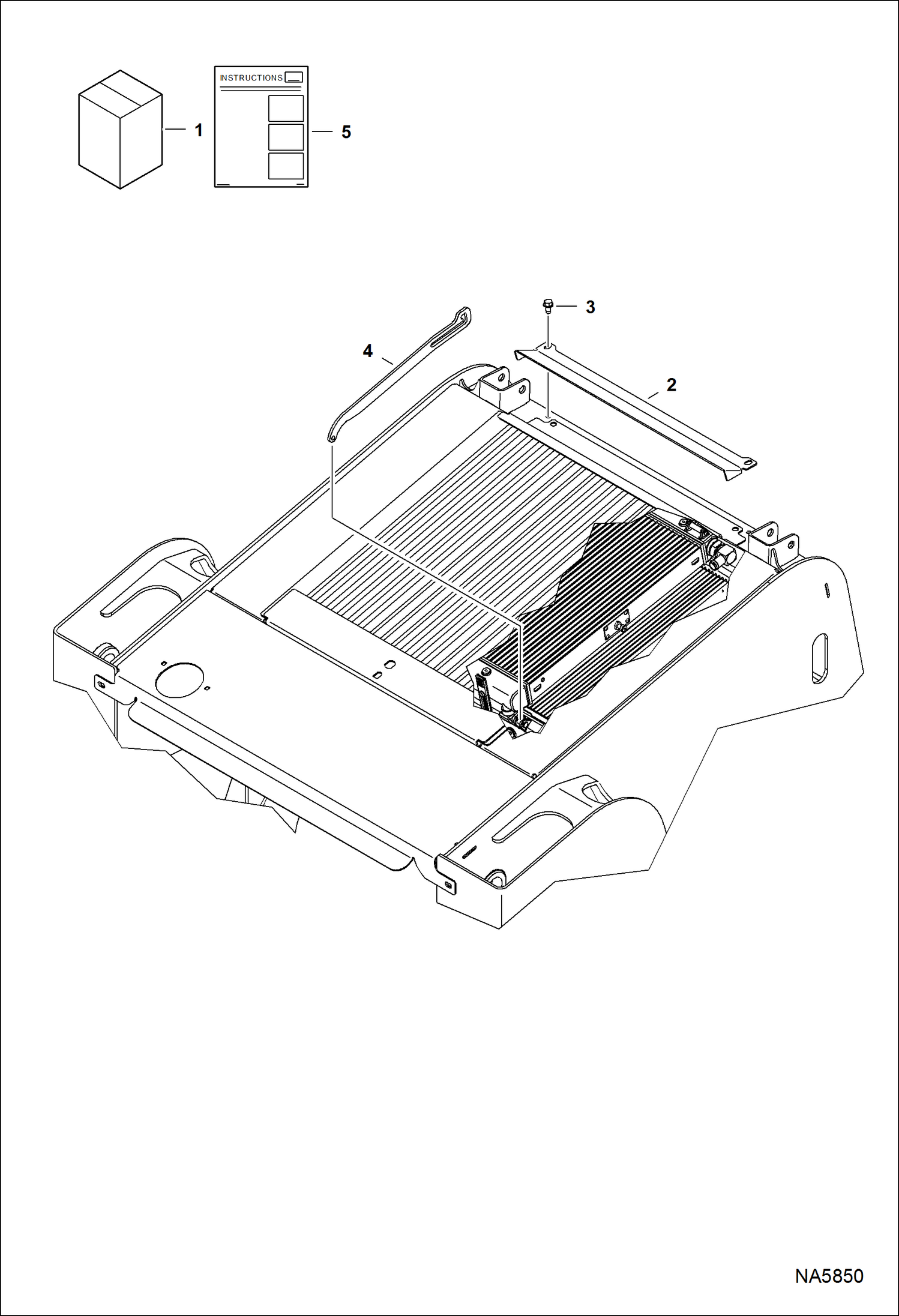 Схема запчастей Bobcat A-Series - SHIELD KIT (Radiator Screen) ACCESSORIES & OPTIONS