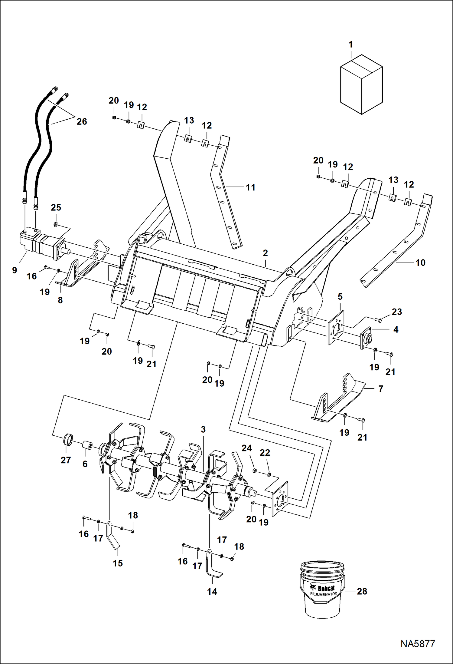 Схема запчастей Bobcat ASPHALT PROCESSOR - ASPHALT PROCESSOR (Main Frame) (AYYS) Loader