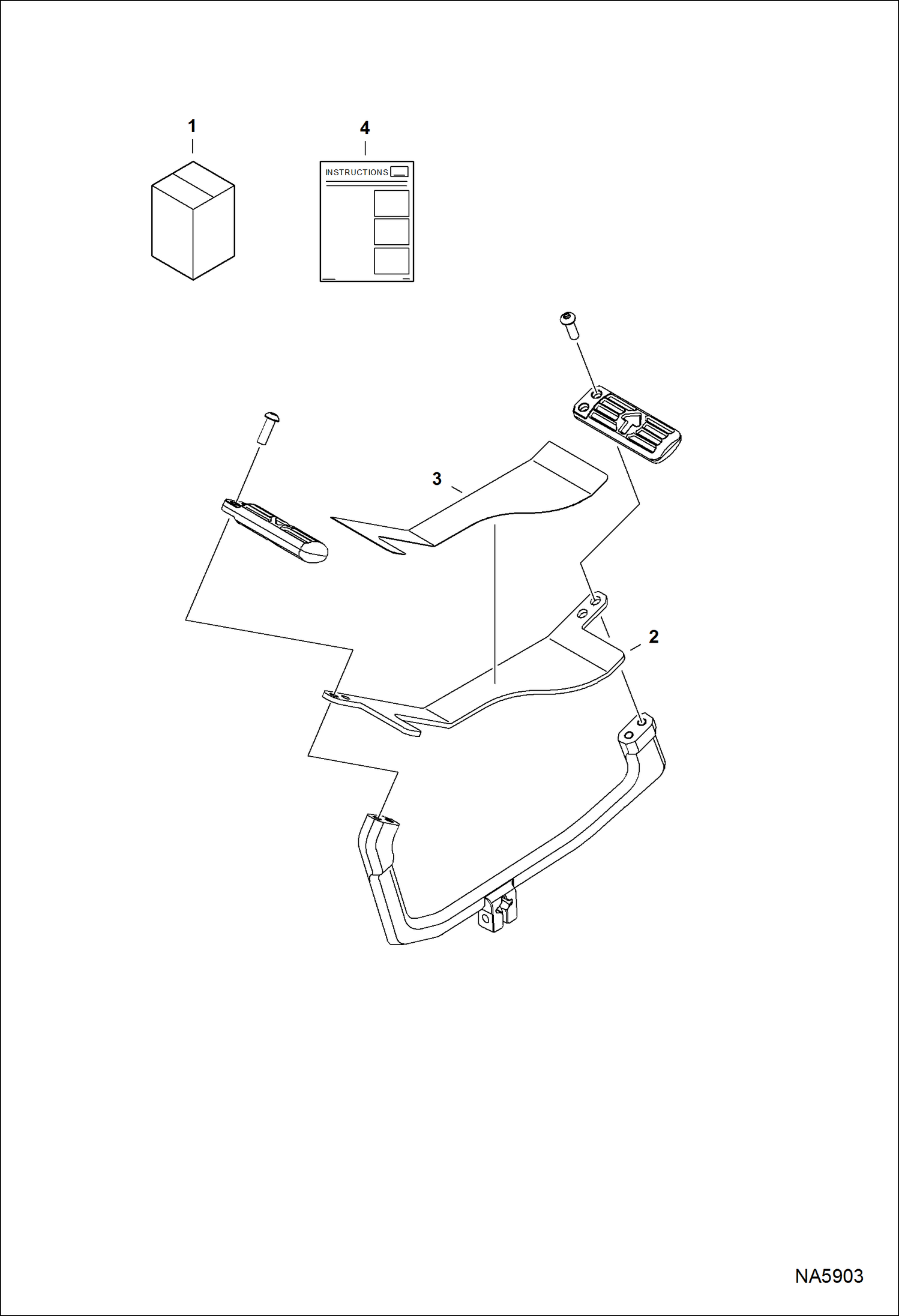 Схема запчастей Bobcat 3600 - TRAVEL PEDAL PLATE KIT ACCESSORIES & OPTIONS