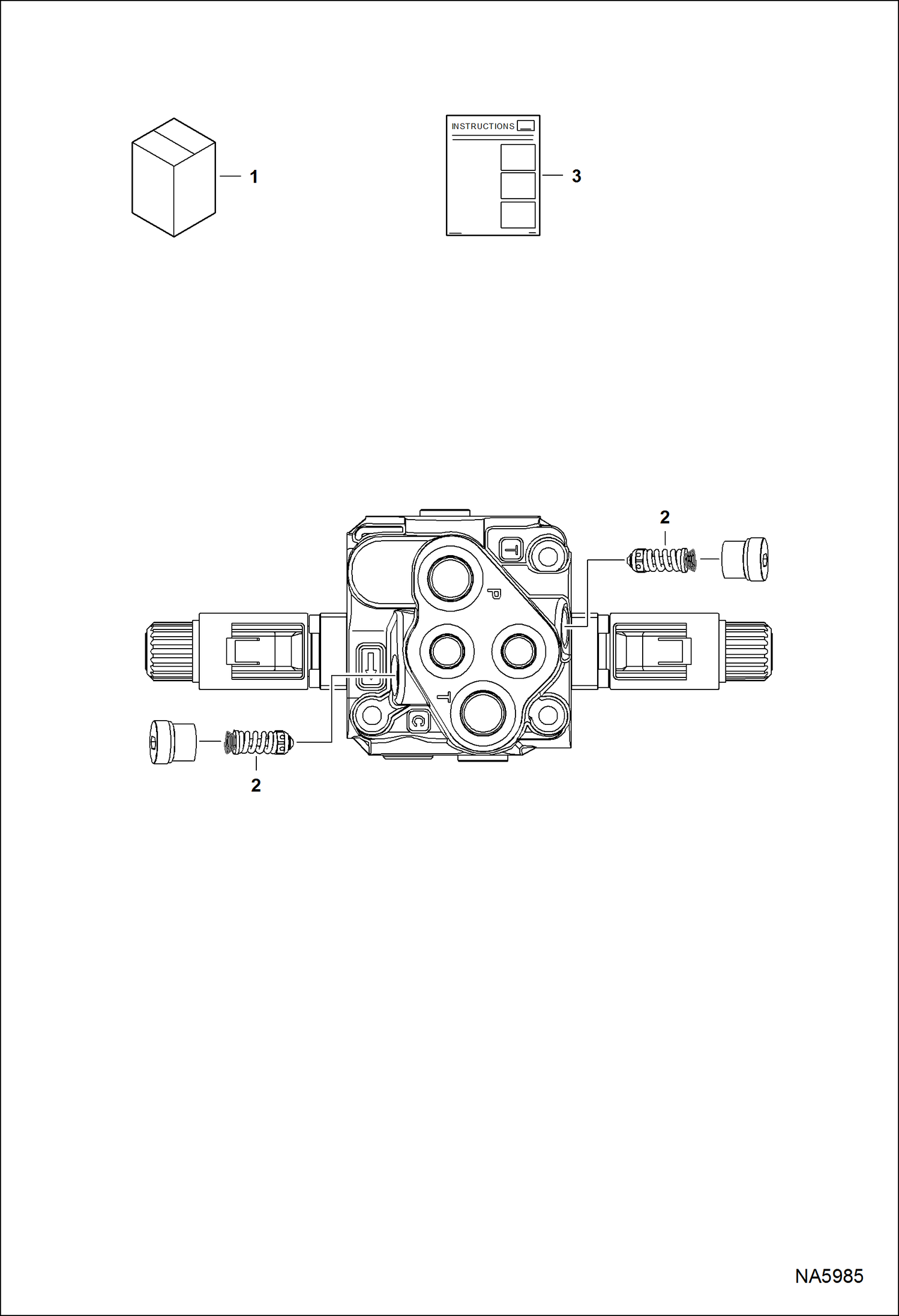 Схема запчастей Bobcat 3650 - AUXILIARY RELIEF VALVE ACCESSORIES & OPTIONS